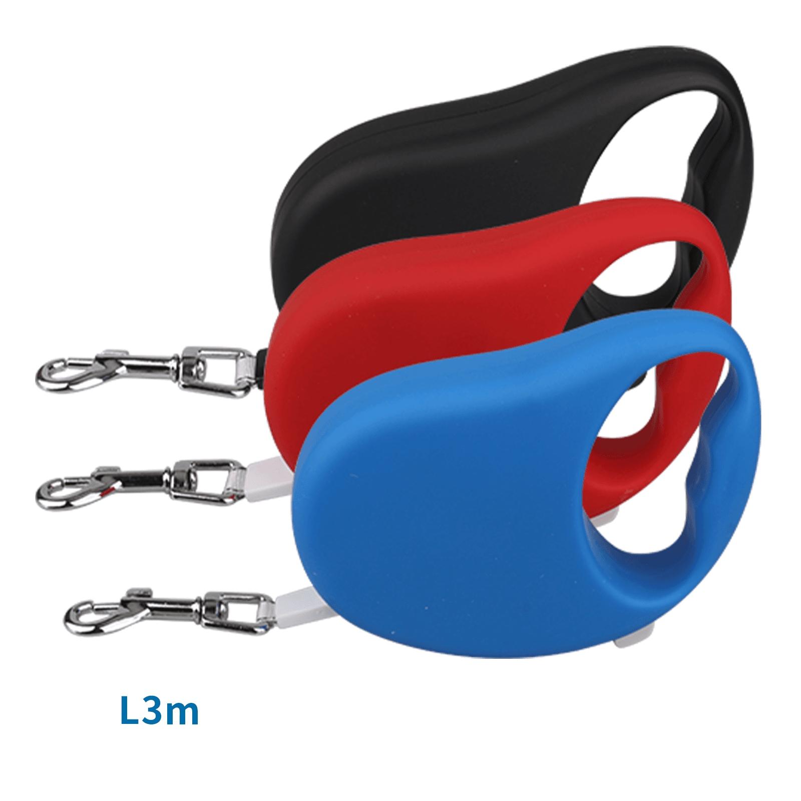 DOG RETRACTABLE LEASH 1 RED BLUE BLACK L3M 30KG