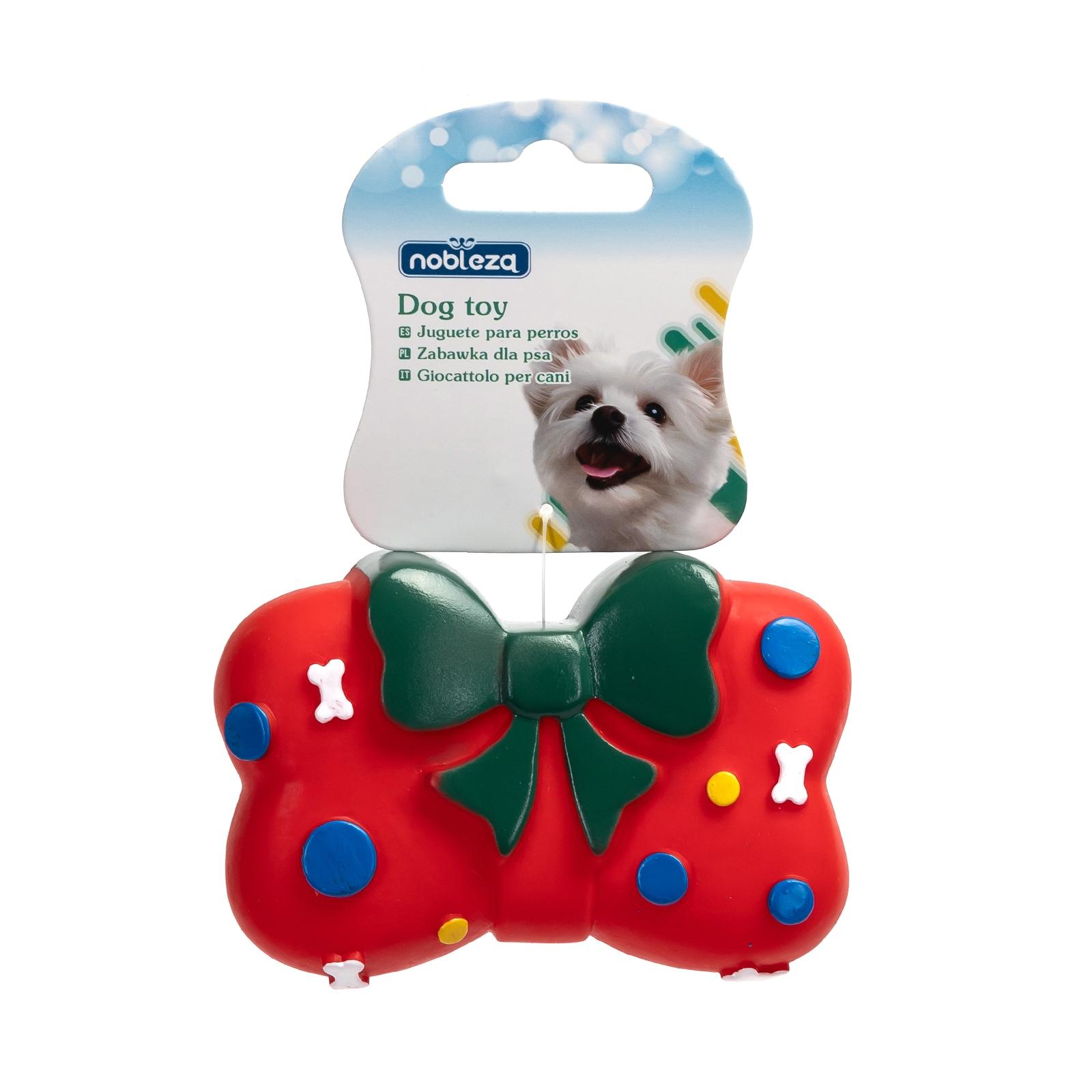 Bow-shaped dog toy