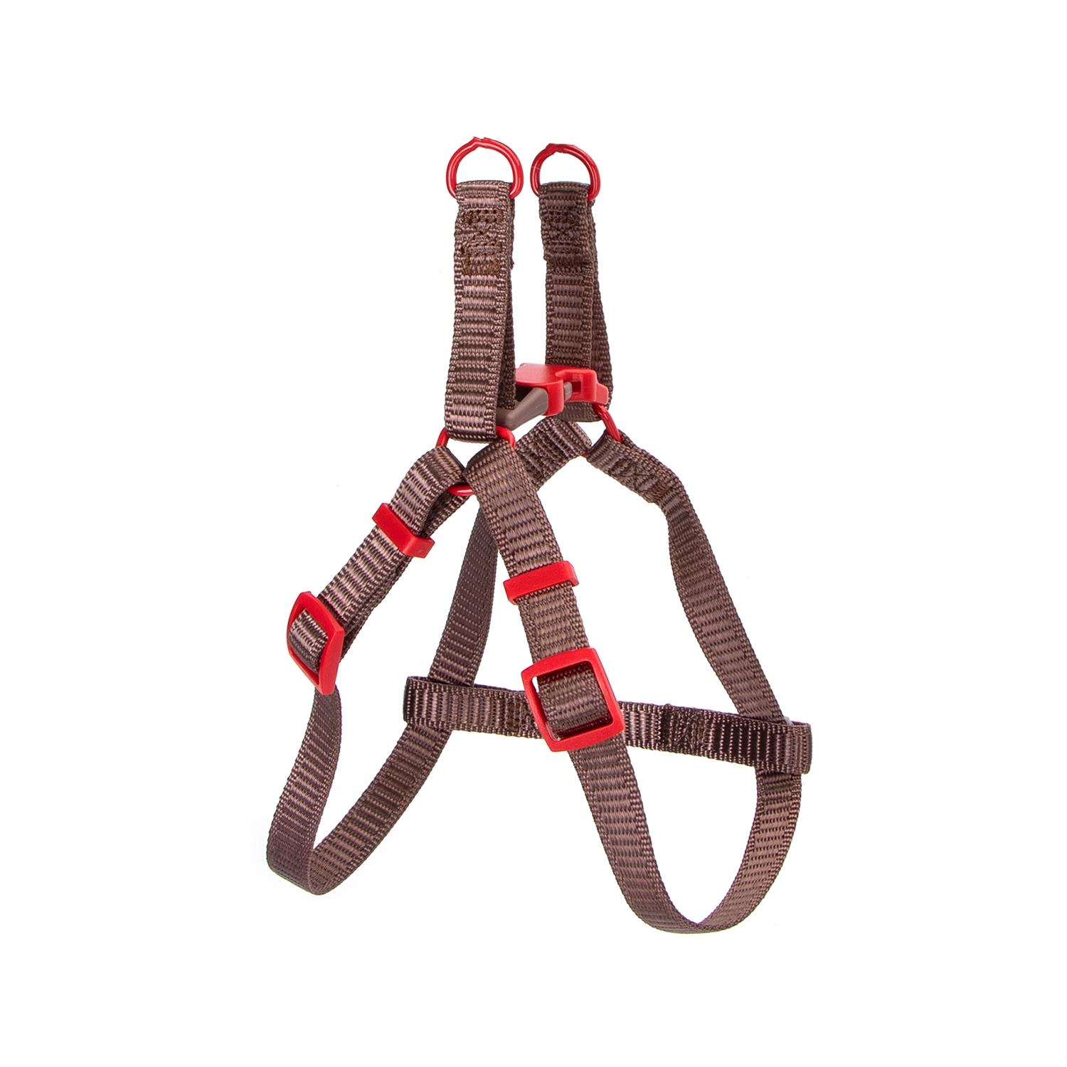 COLOURED NYLON DOG HARNESS W1.5*L30-50CM RED/BROWN/BLUE/GREEN