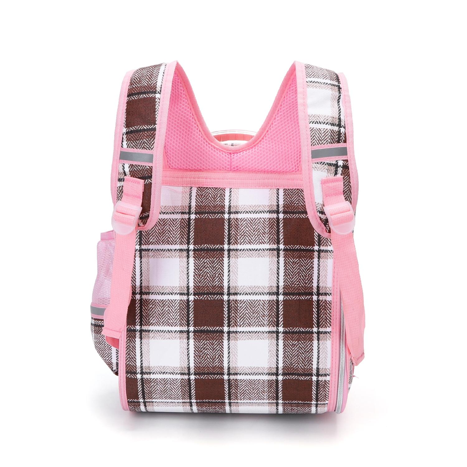 LATTICE PET SPACE BAG L32*W20*H38CM PINK&BLACK