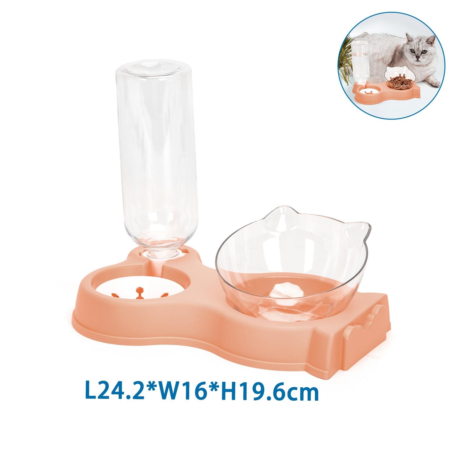 2-in-1 cat food and water bowl set