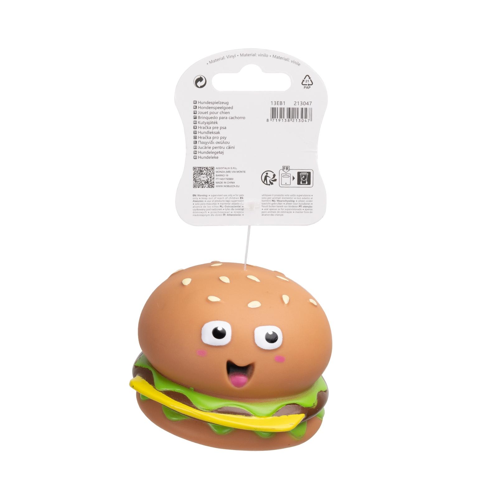 VINYL TOY CARTOON BURGER L9.5*W7CM BROWN