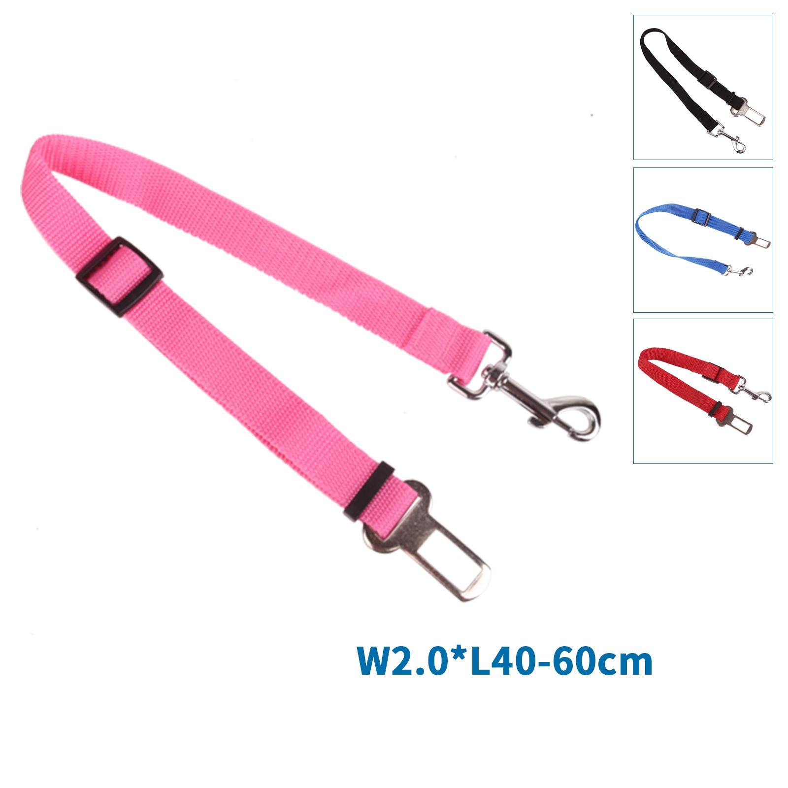 SIMPLE DOG SAFETY BELT W2.0*L40-60CM RED/PINK/BLACK/BLUE