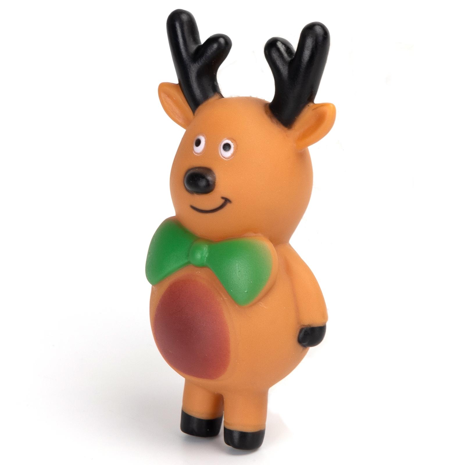 VINYL TOY CHRISTMAS MOOSE L12.8*W6.1CM BROWN