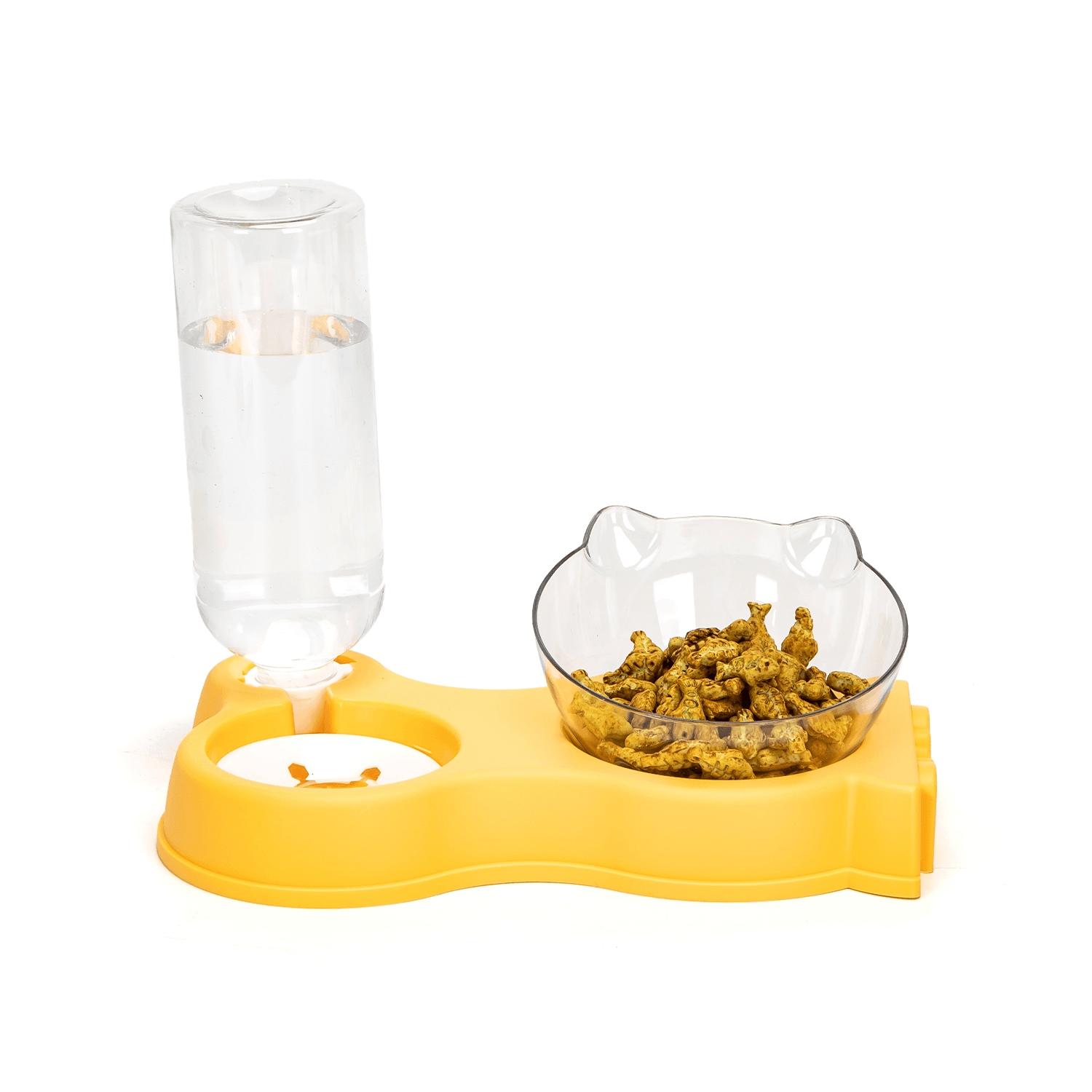 2-in-1 cat food and water bowl set