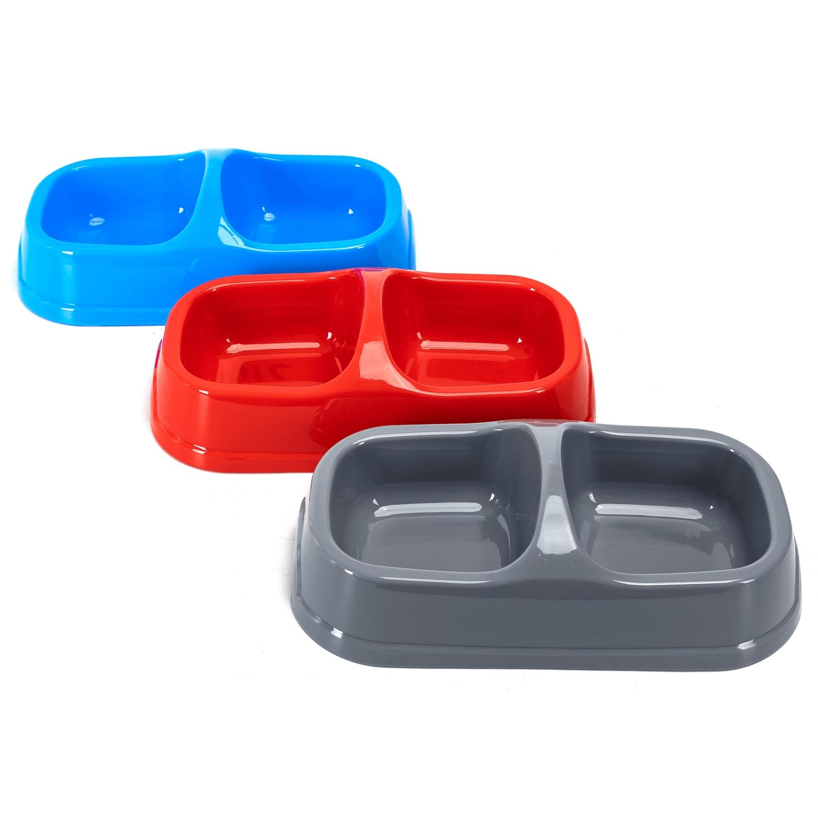 Pet feeding double bowl