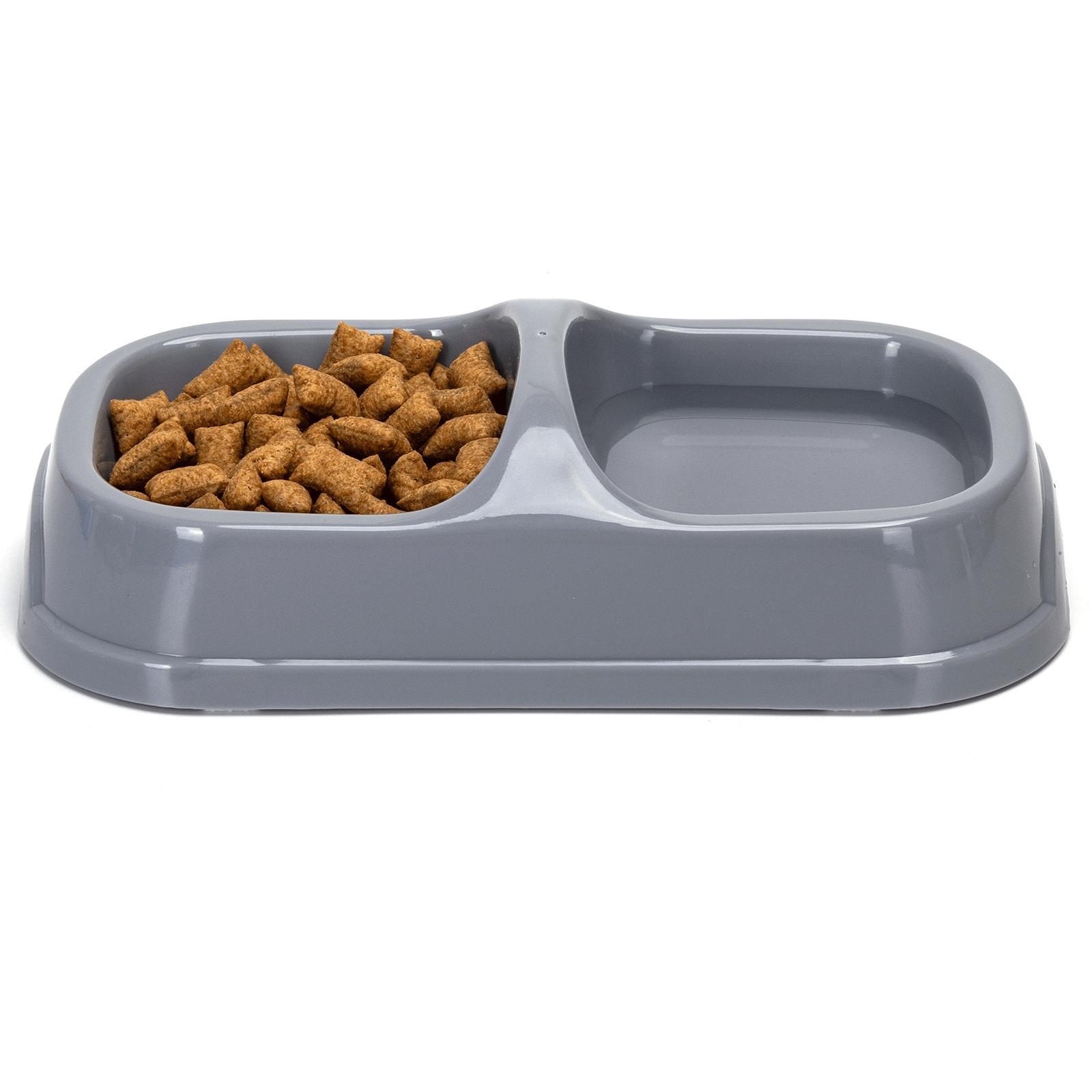 Pet feeding double bowl