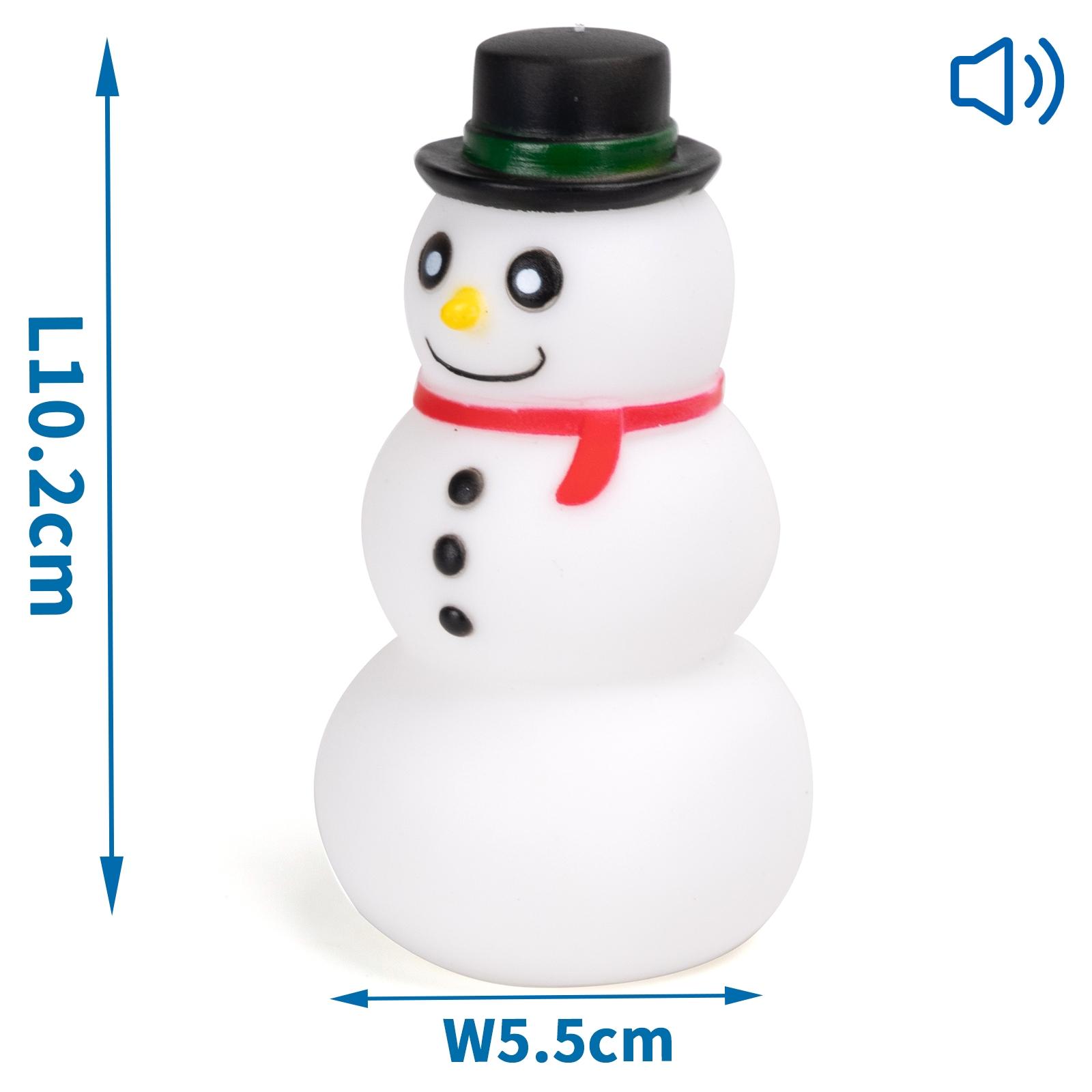 VINYL TOY CHRISTMAS SNOWMAN L10.2*W5.5CM WHITE