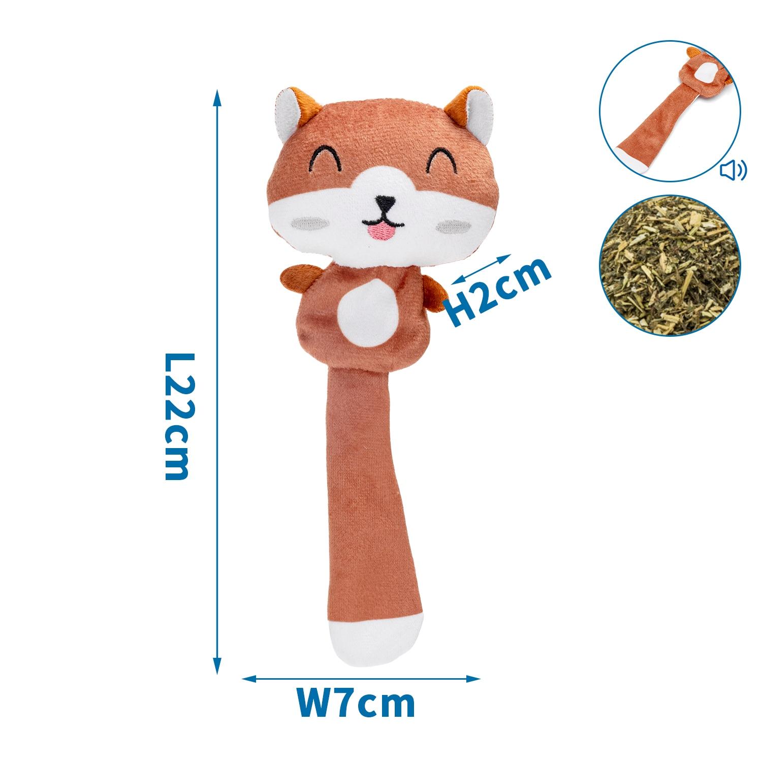 Crinkle Catnip Plush Squirrel Toy