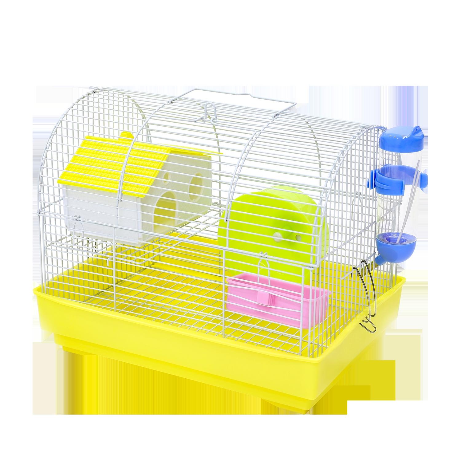 HAMSTER CAGE 07 L33*W23*H26CM BLUE/PINK/YELLOW