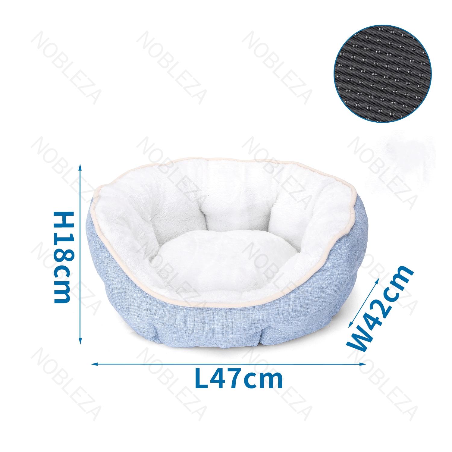 Cat bed S:47*42*18cm light blue+white