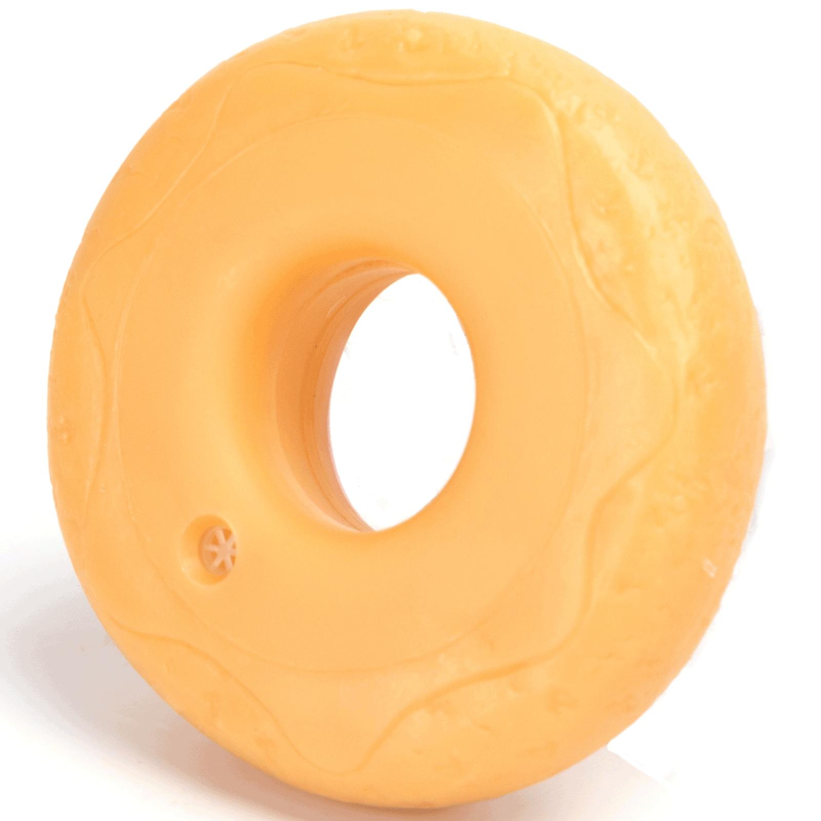 VINYL TOY MEDIUM DONUT L10.8*W3.2CM BROWN & PINK