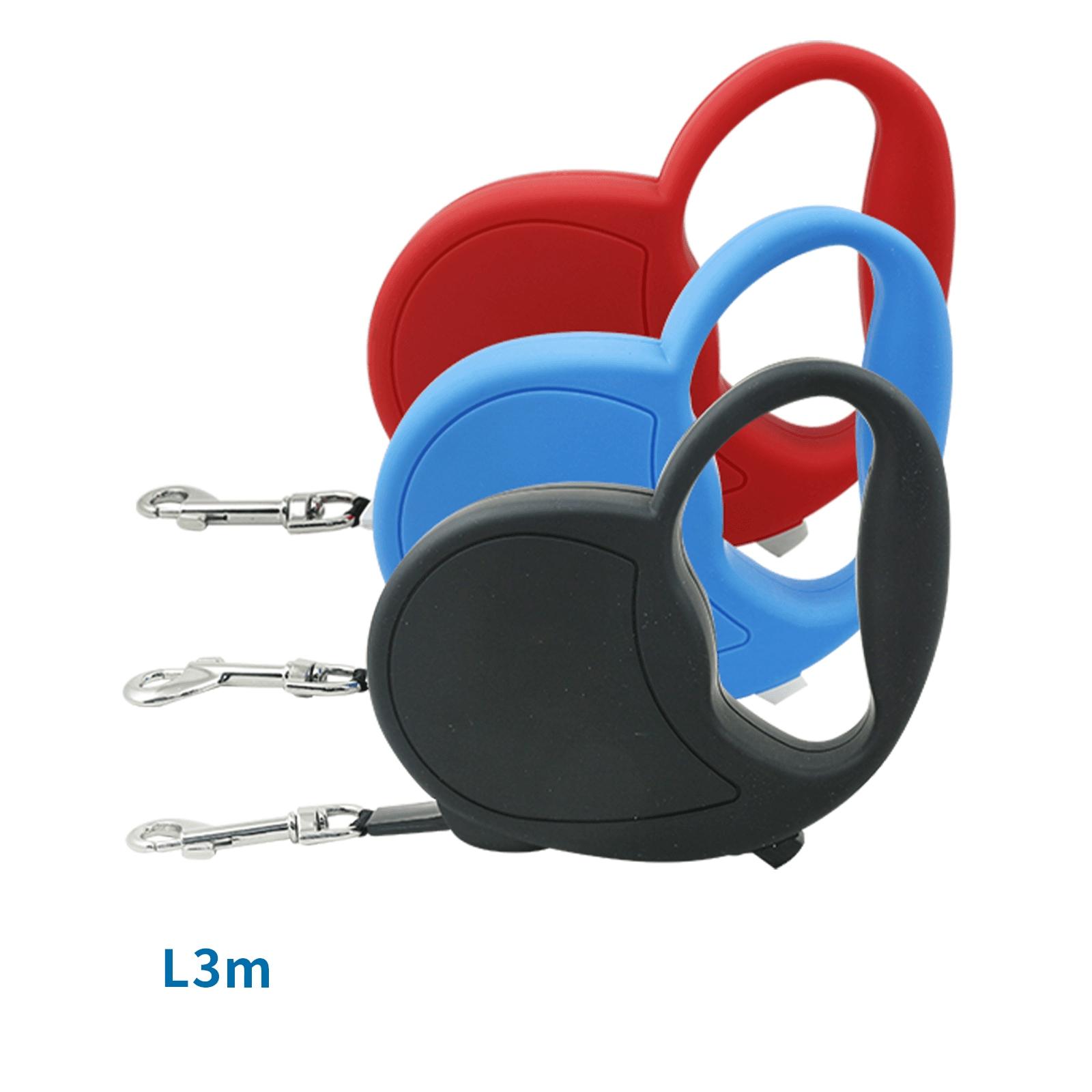 Multi-color retractable dog leash 3m