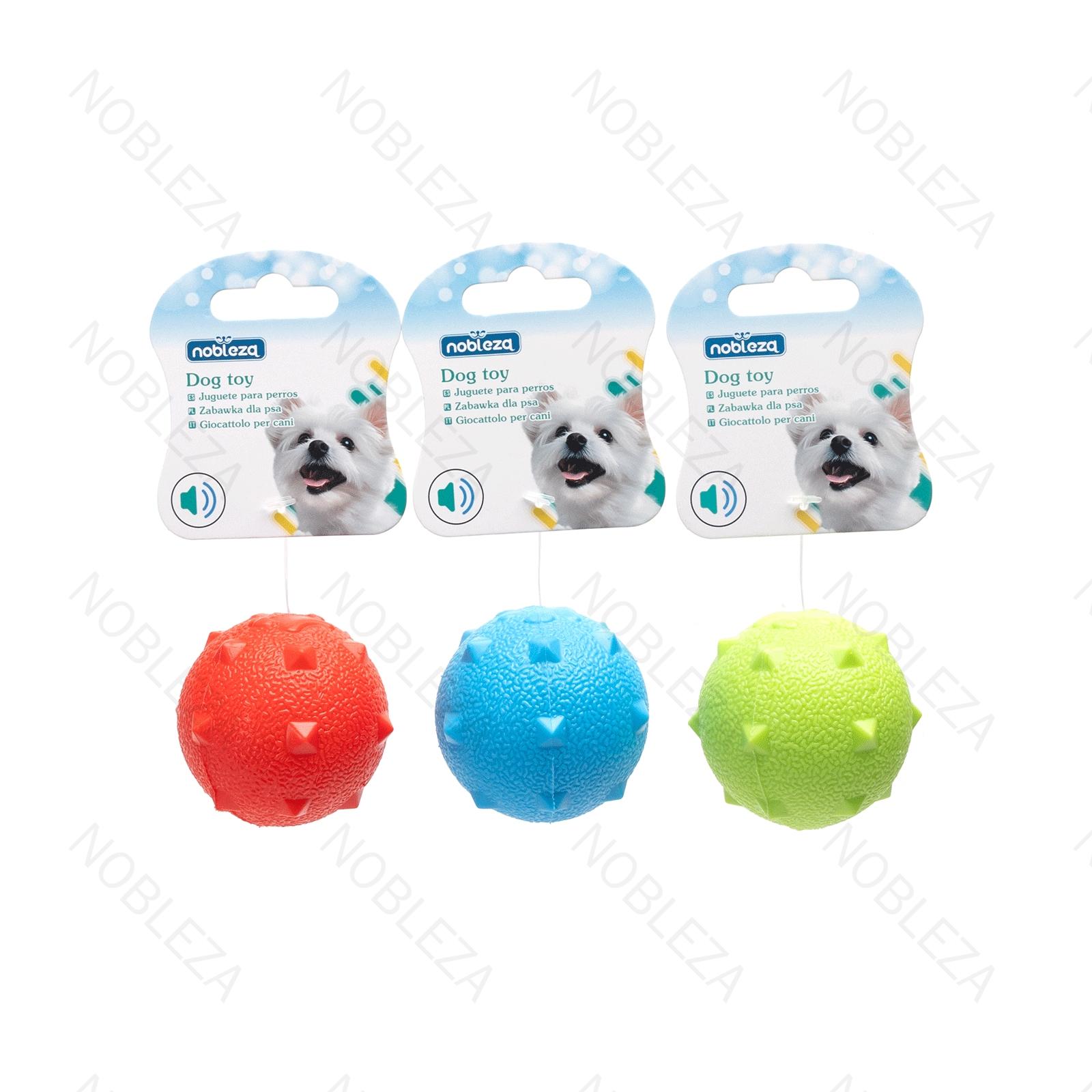 TPR PET TOY  D6CM GREEN/BLUE/RED