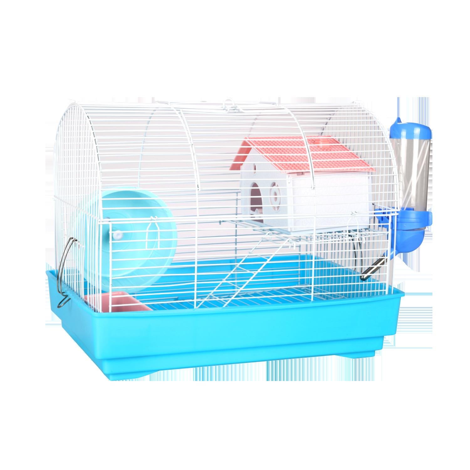 HAMSTER CAGE 07 L33*W23*H26CM BLUE/PINK/YELLOW