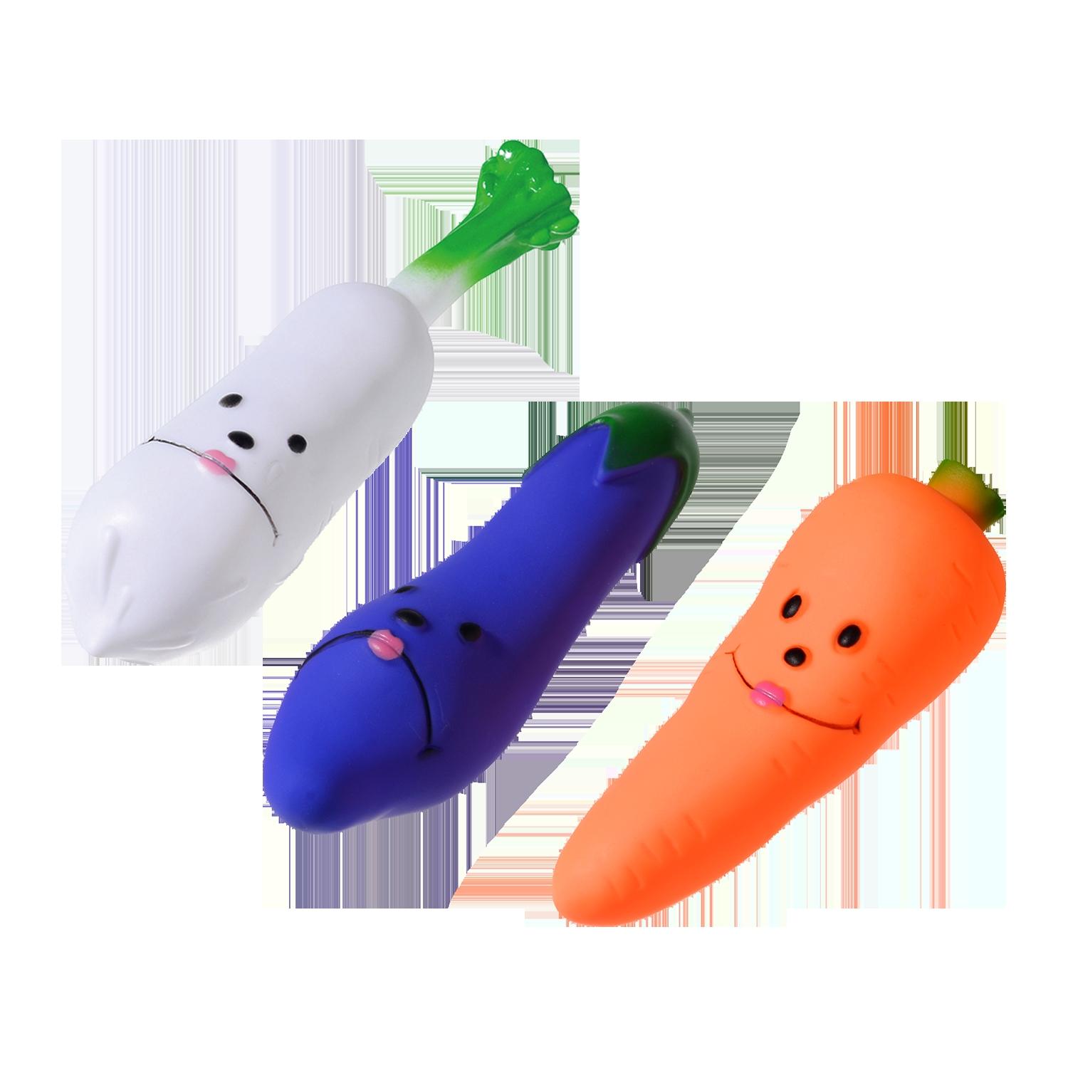 Vegetable-Shaped Vinyl Dog Squeaky Toy