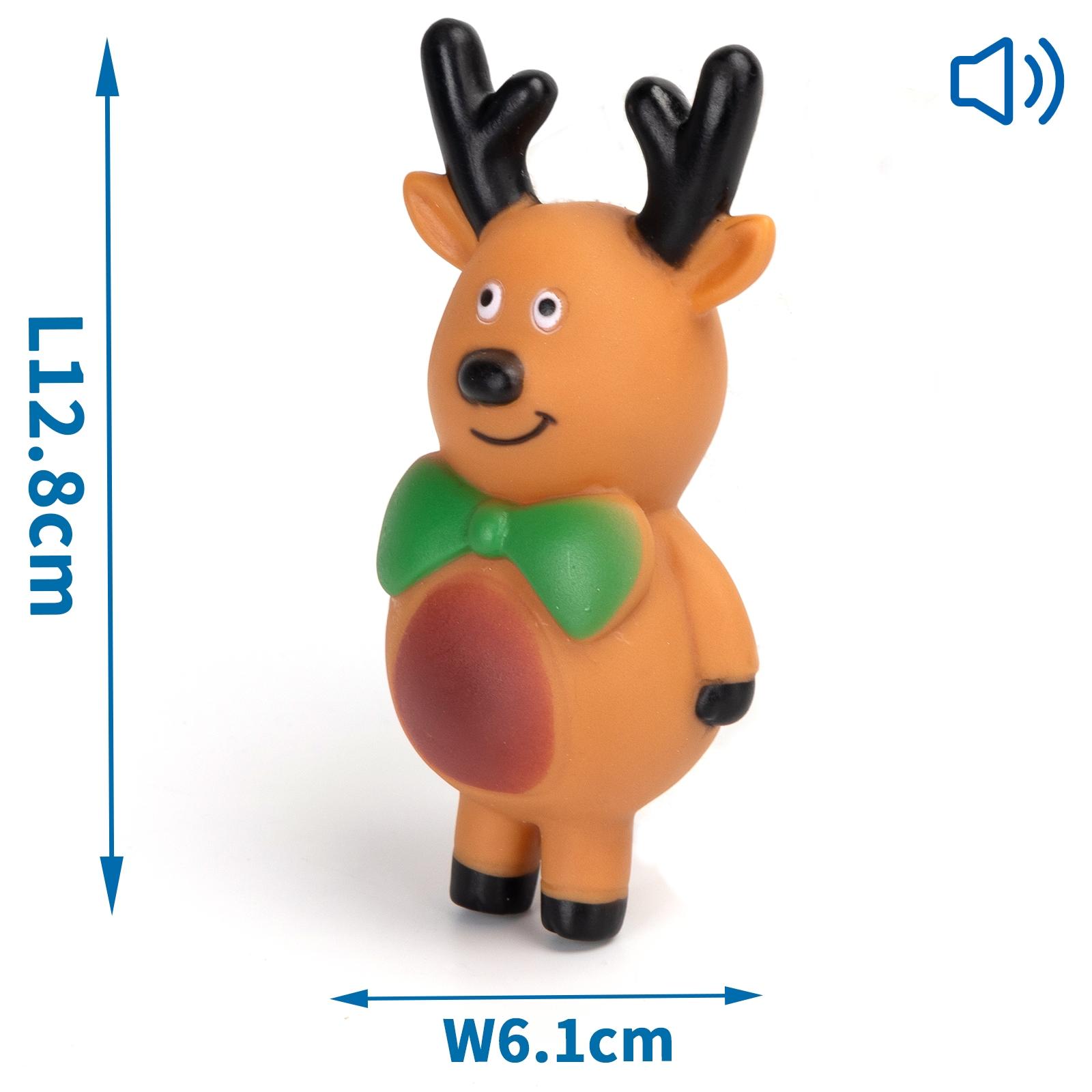 VINYL TOY CHRISTMAS MOOSE L12.8*W6.1CM BROWN