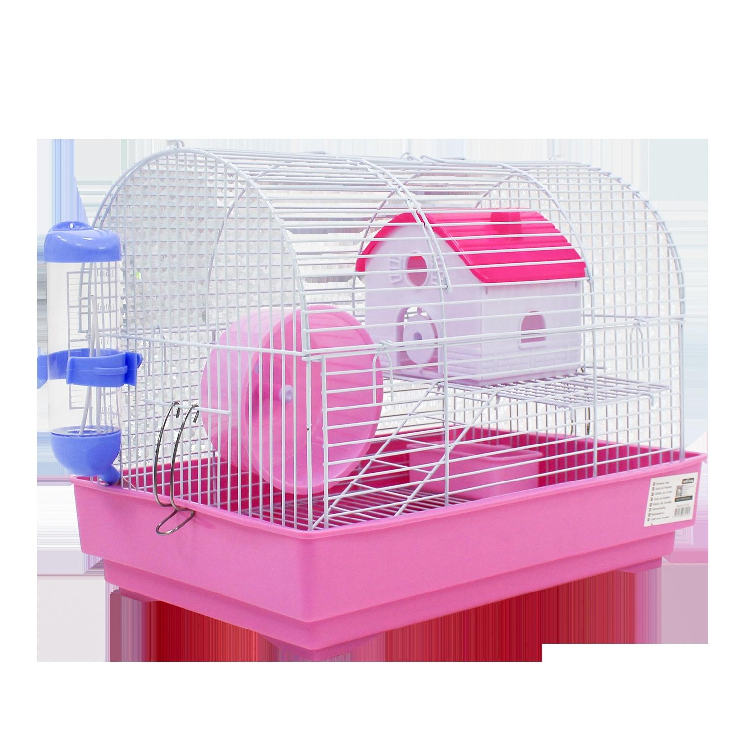 HAMSTER CAGE 07 L33*W23*H26CM BLUE/PINK/YELLOW