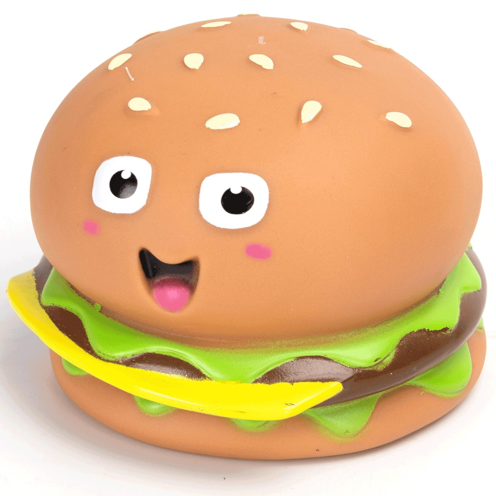 VINYL TOY CARTOON BURGER L9.5*W7CM BROWN