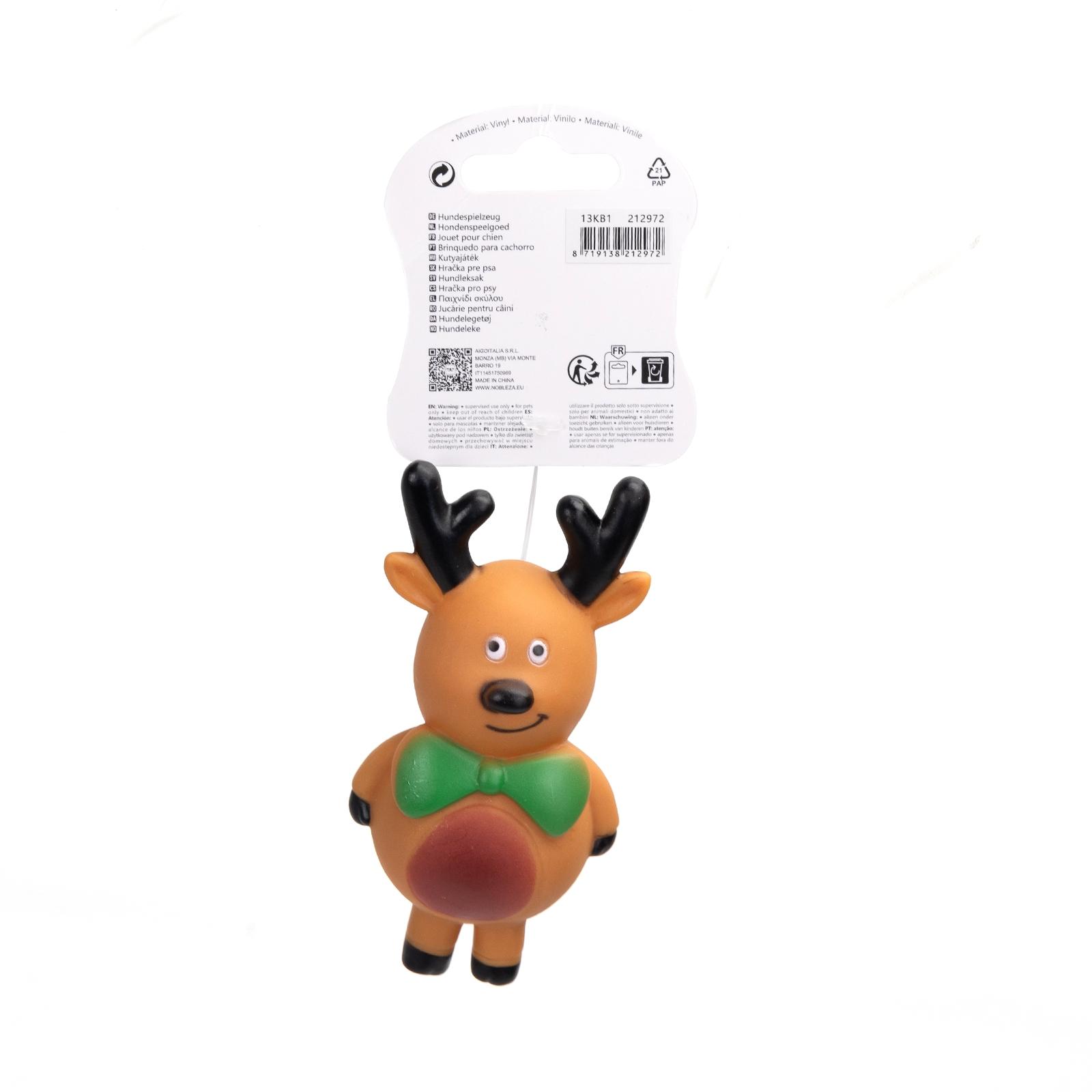 VINYL TOY CHRISTMAS MOOSE L12.8*W6.1CM BROWN