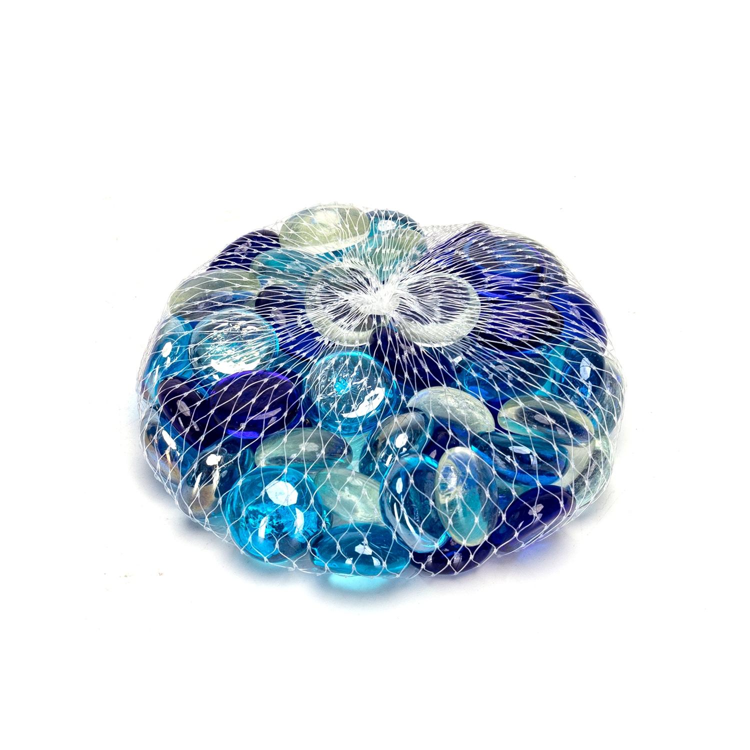 Flat Glass Bead
Dark Blue/Light Blue/White 1.7~2cm