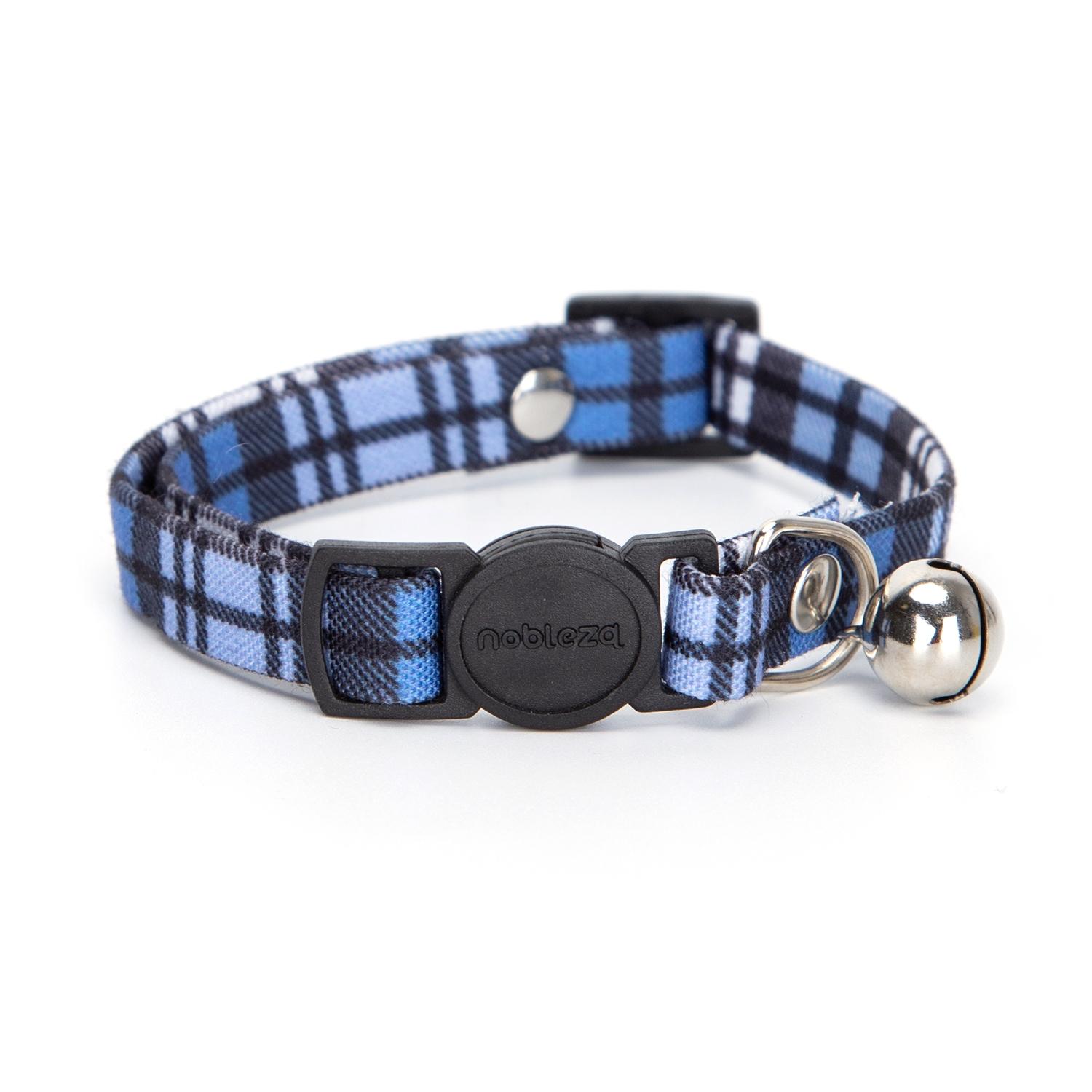 CAT COLLAR W1.0*L30CM PINK&BLUE/BLACK&RED/BLACK&BLUE