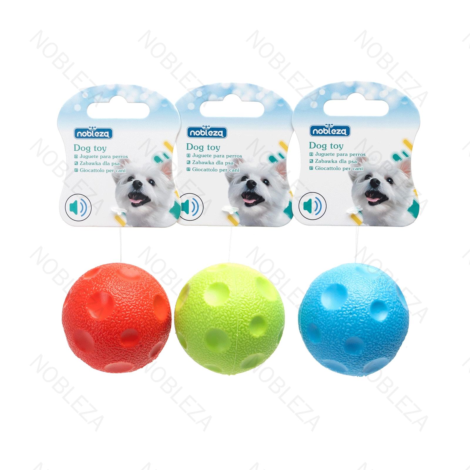 TPR PET TOY  D6CM GREEN/BLUE/RED