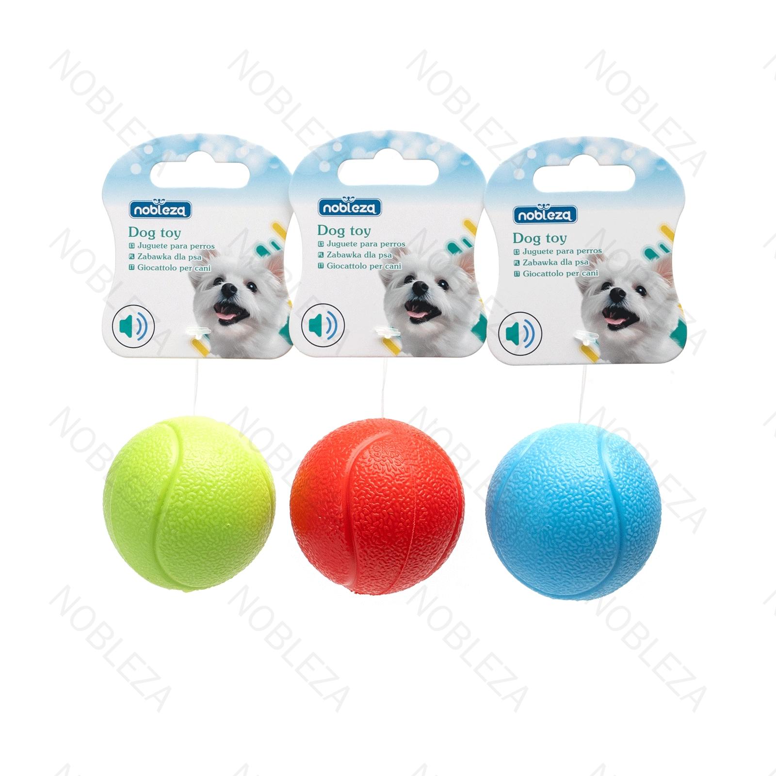 TPR PET TOY D6CM GREEN/BLUE/RED