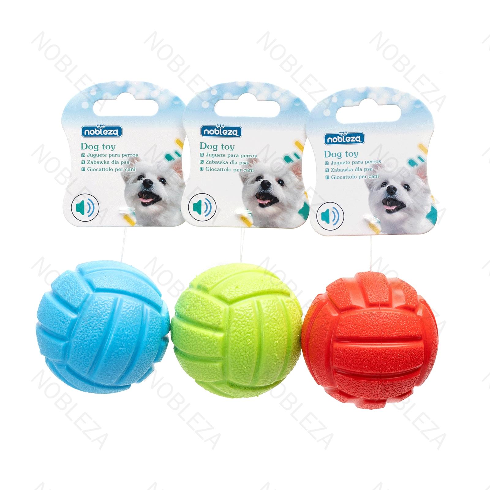 TPR PET TOY  D7.5CM GREEN/BLUE/RED