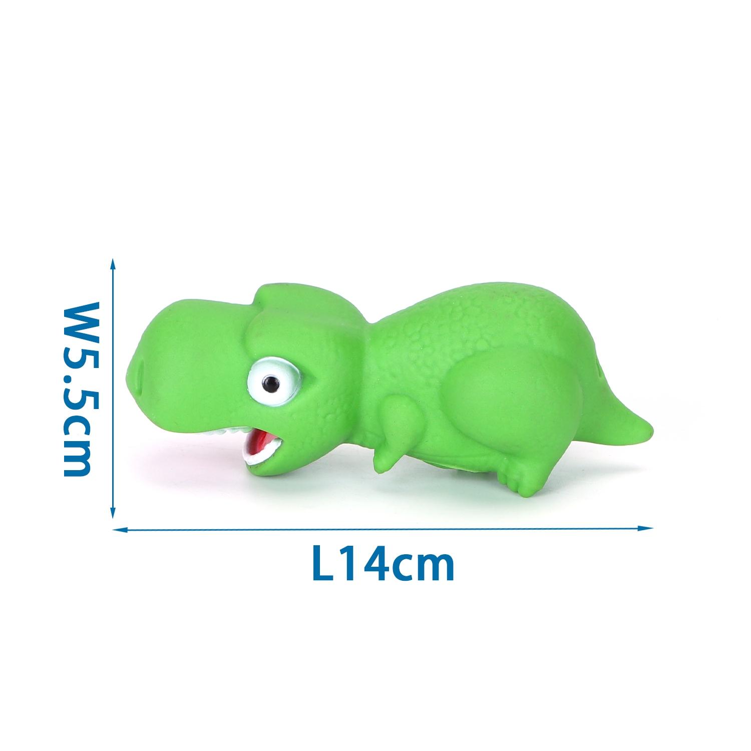 Piszcząca winylowa zabawka w kształcie dinozaura dla psa