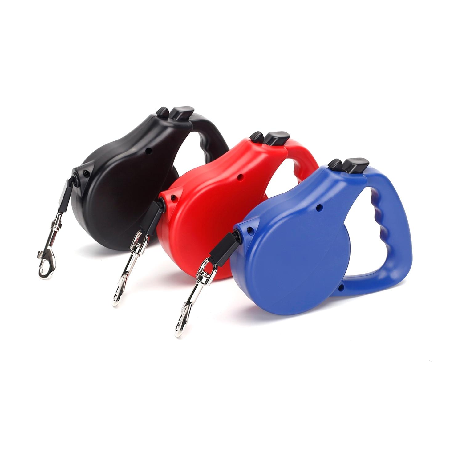 DOG RETRACTABLE LEASH L5M 25KG RED/BLUE/BLACK