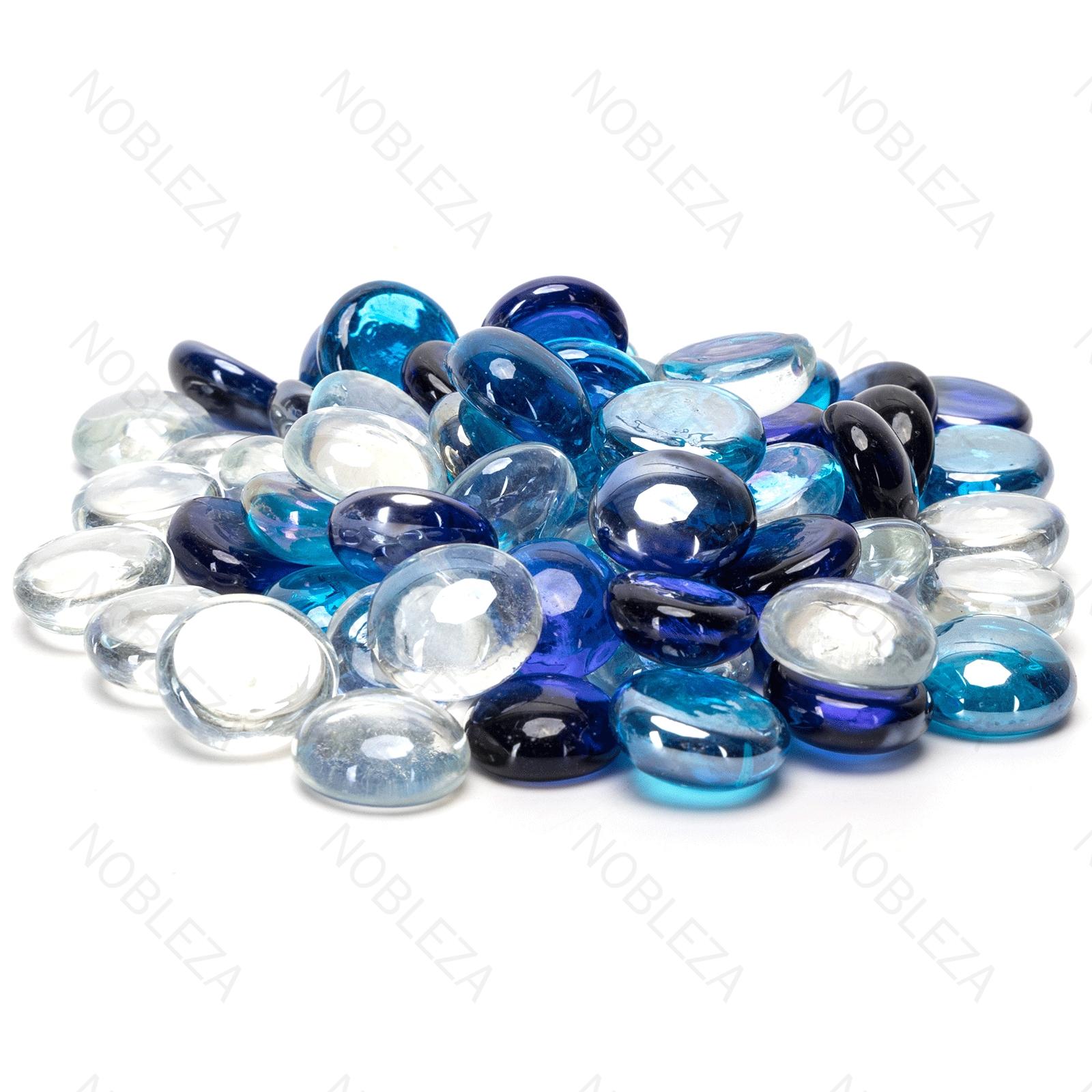 Flat Glass Bead
Dark Blue/Light Blue/White 1.7~2cm