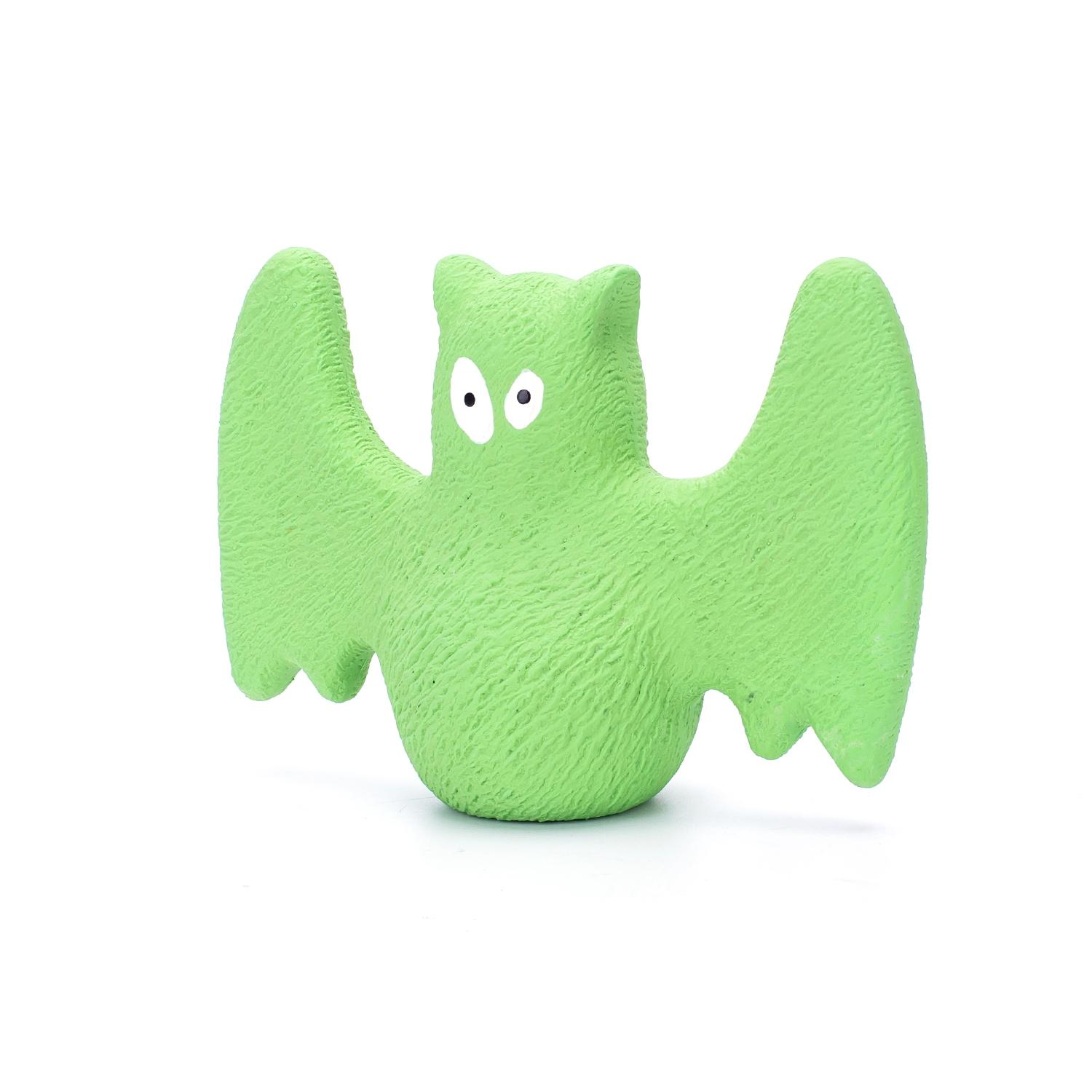 Bat-shaped latex dog squeaky toy