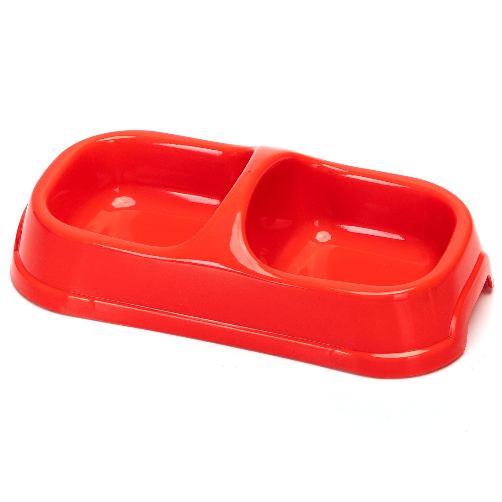 Pet feeding double bowl