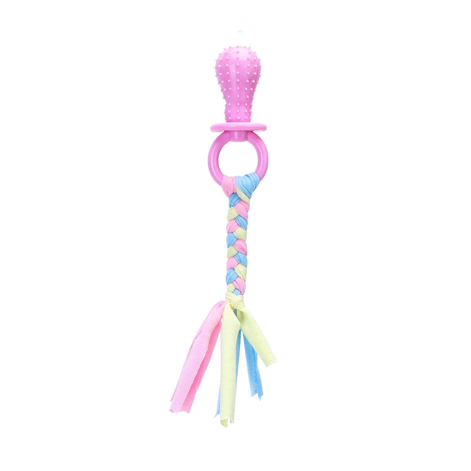 Cotton rope dog toys with TPR pacifier