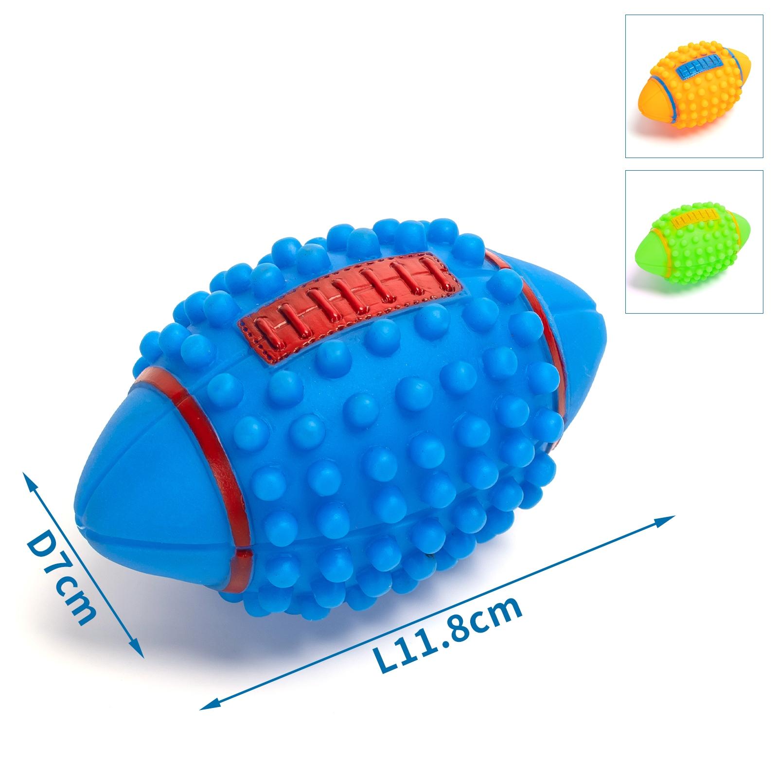 Football-shaped dog toy