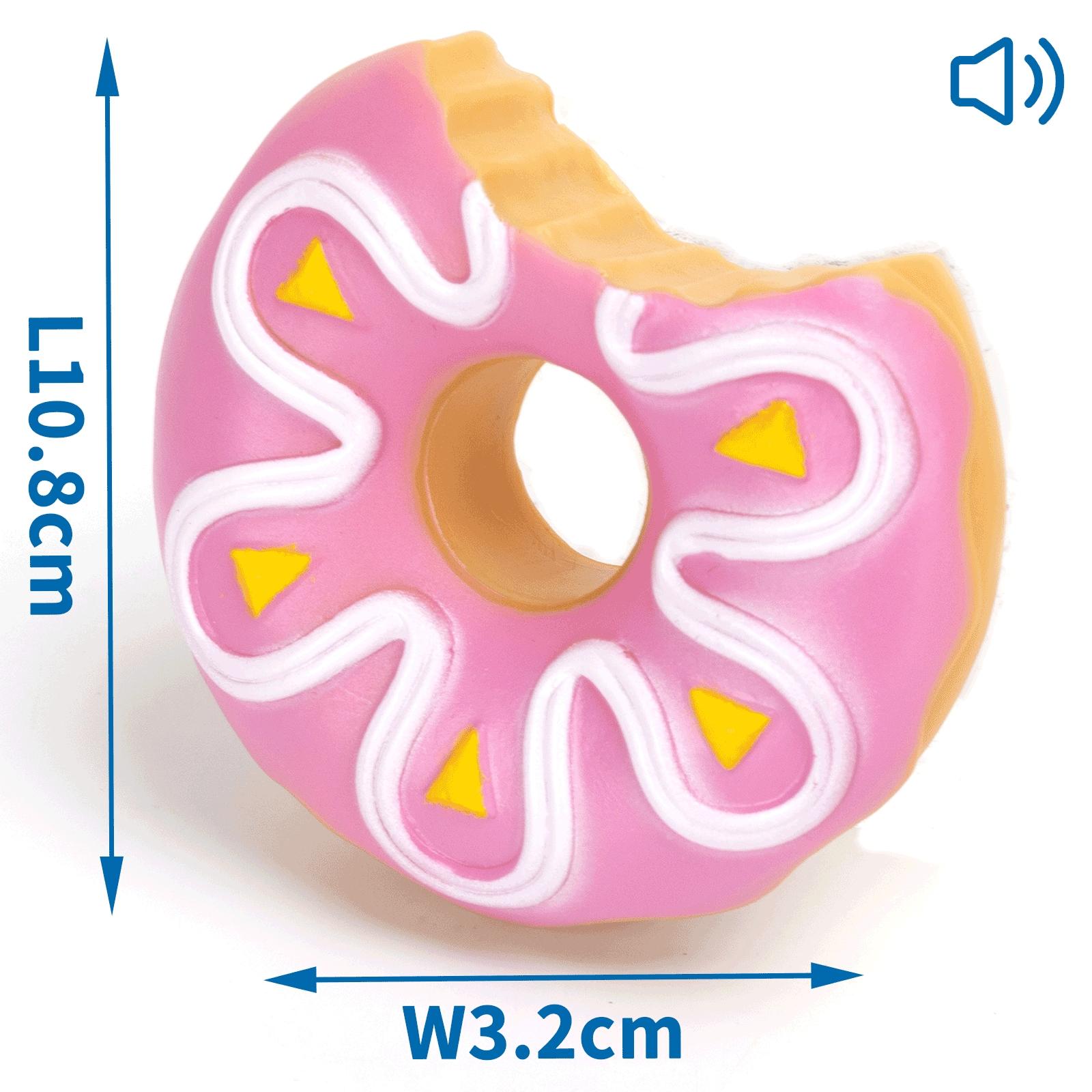 VINYL TOY NOTCH DONUT L9.3*W3.2CM BROWN & PINK