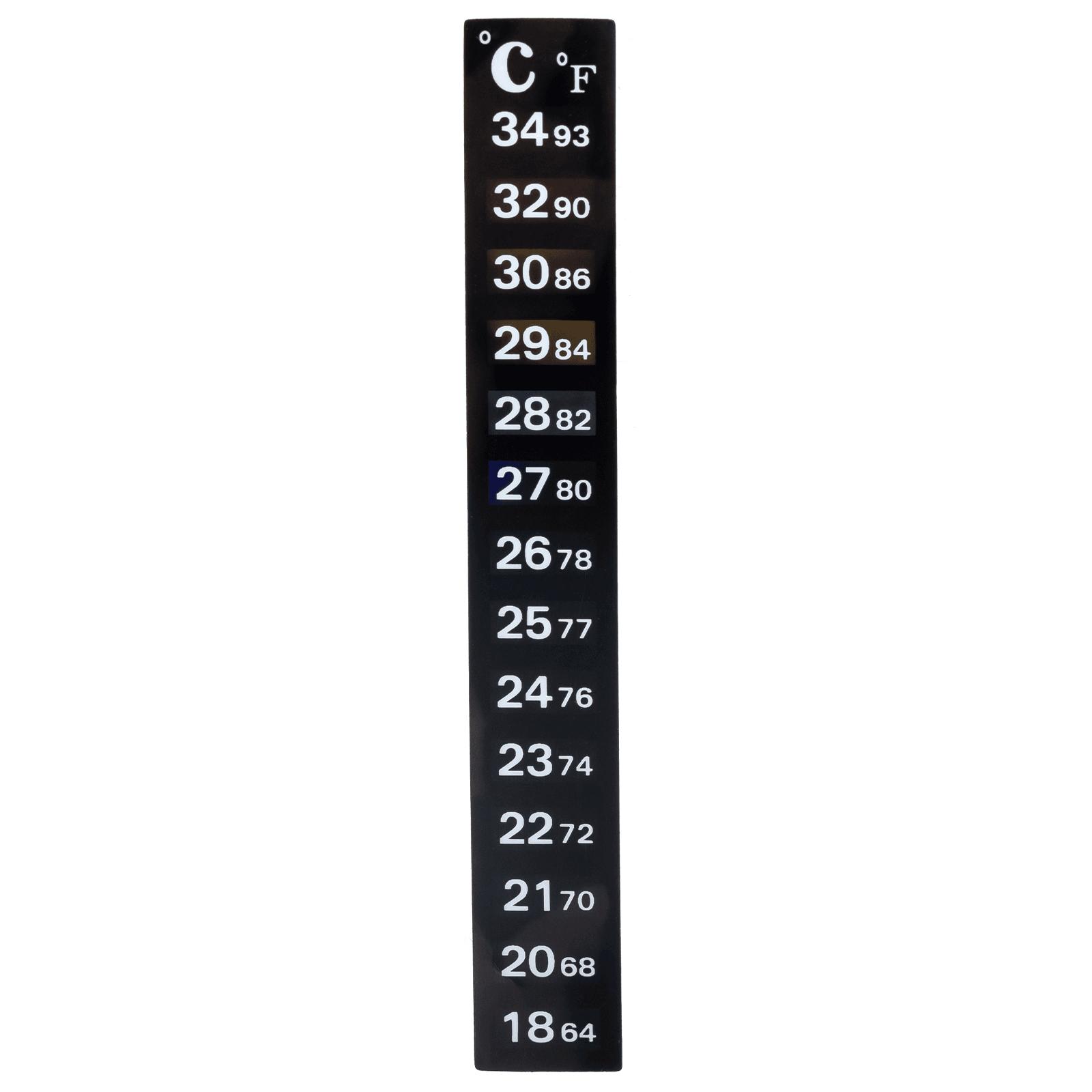 Aquarium thermometer sticker