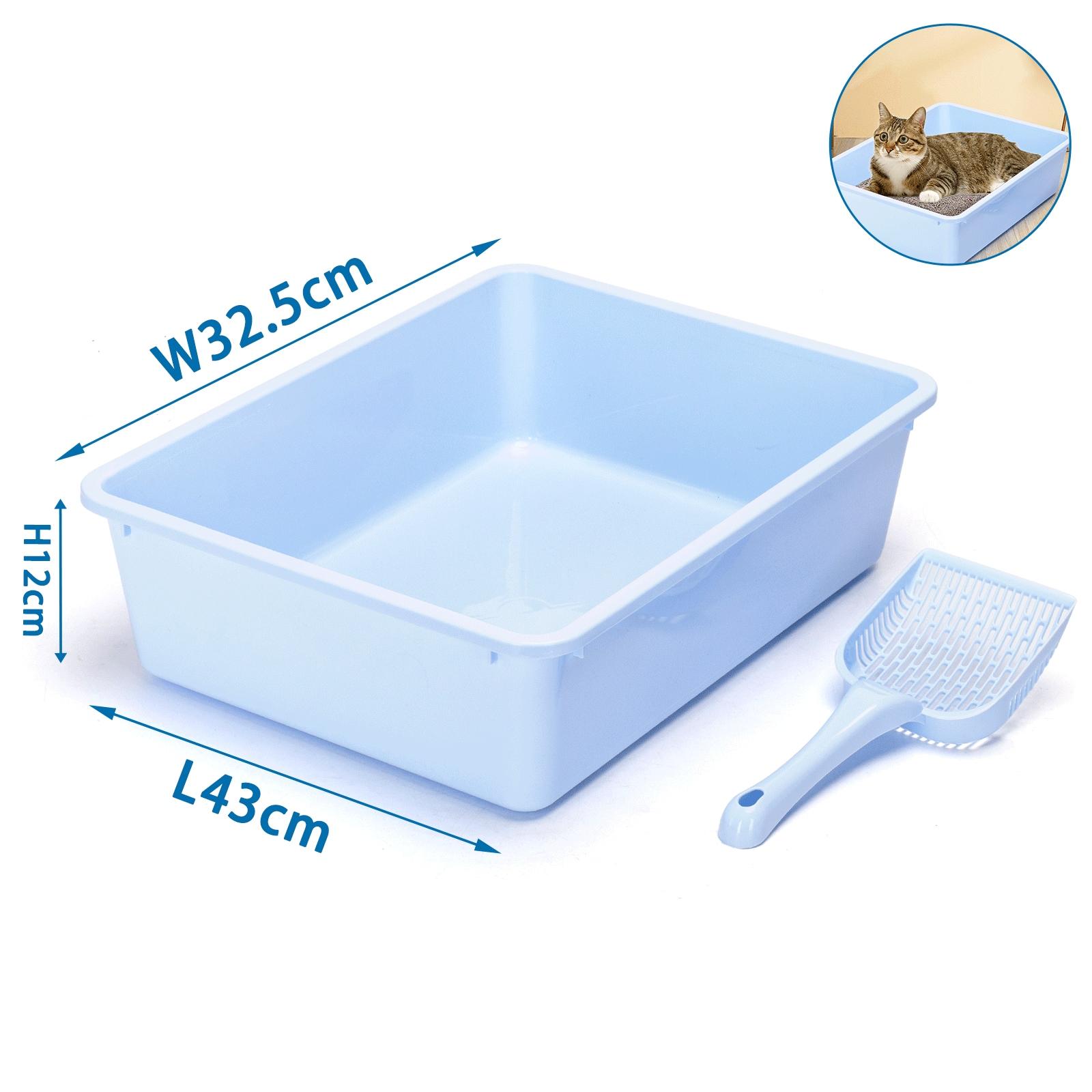 Cat litter pan with litter scoop