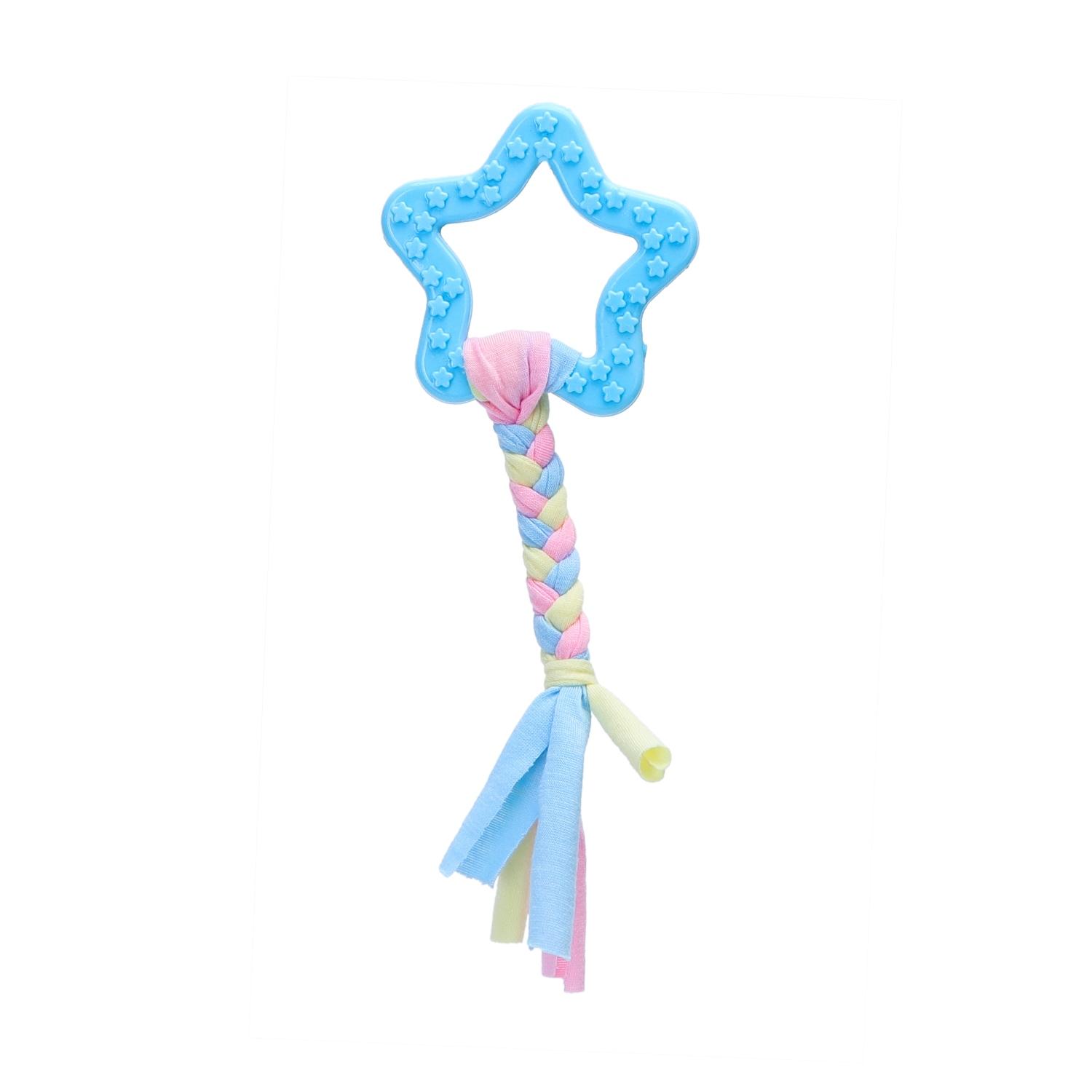 Cotton rope dog toys with TPR star