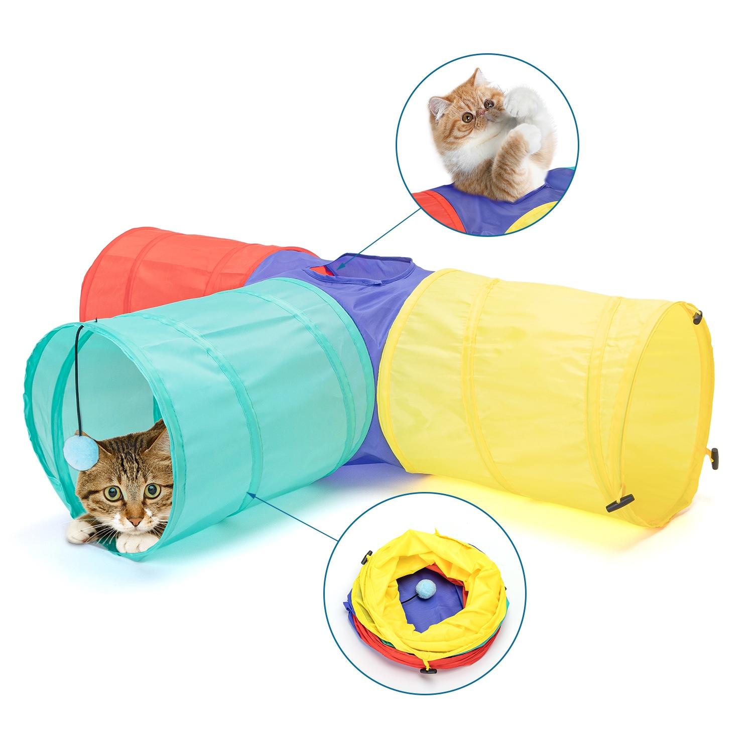 Colorful cat tunnel