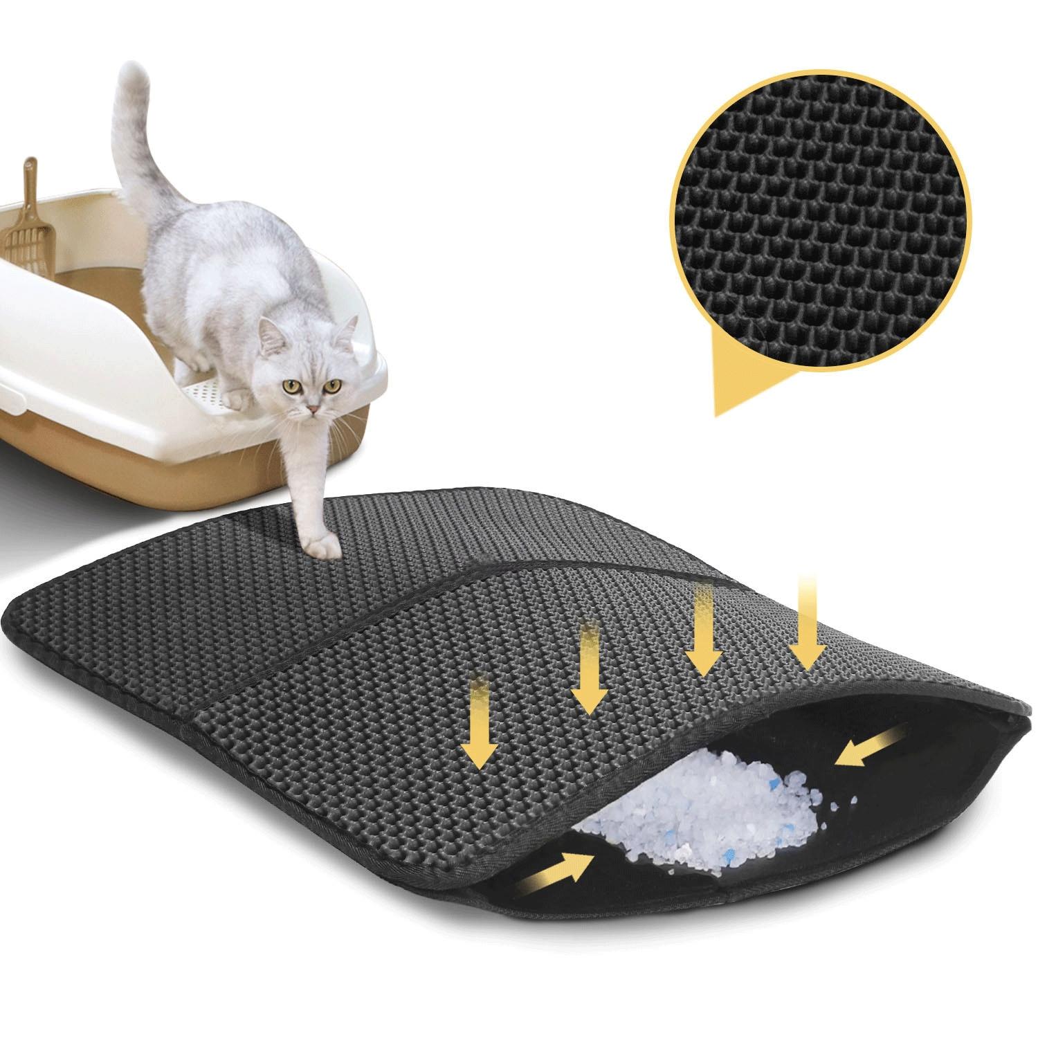 Nobleza exclusive collapsible non-slip cat litter mat