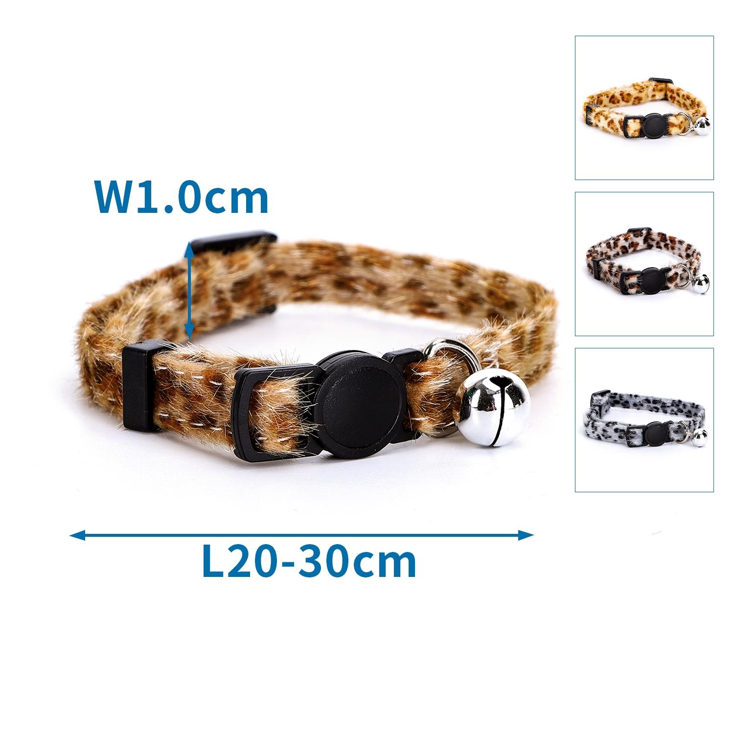 CAT COLLAR W1.0*L20-30CM LEOPARD