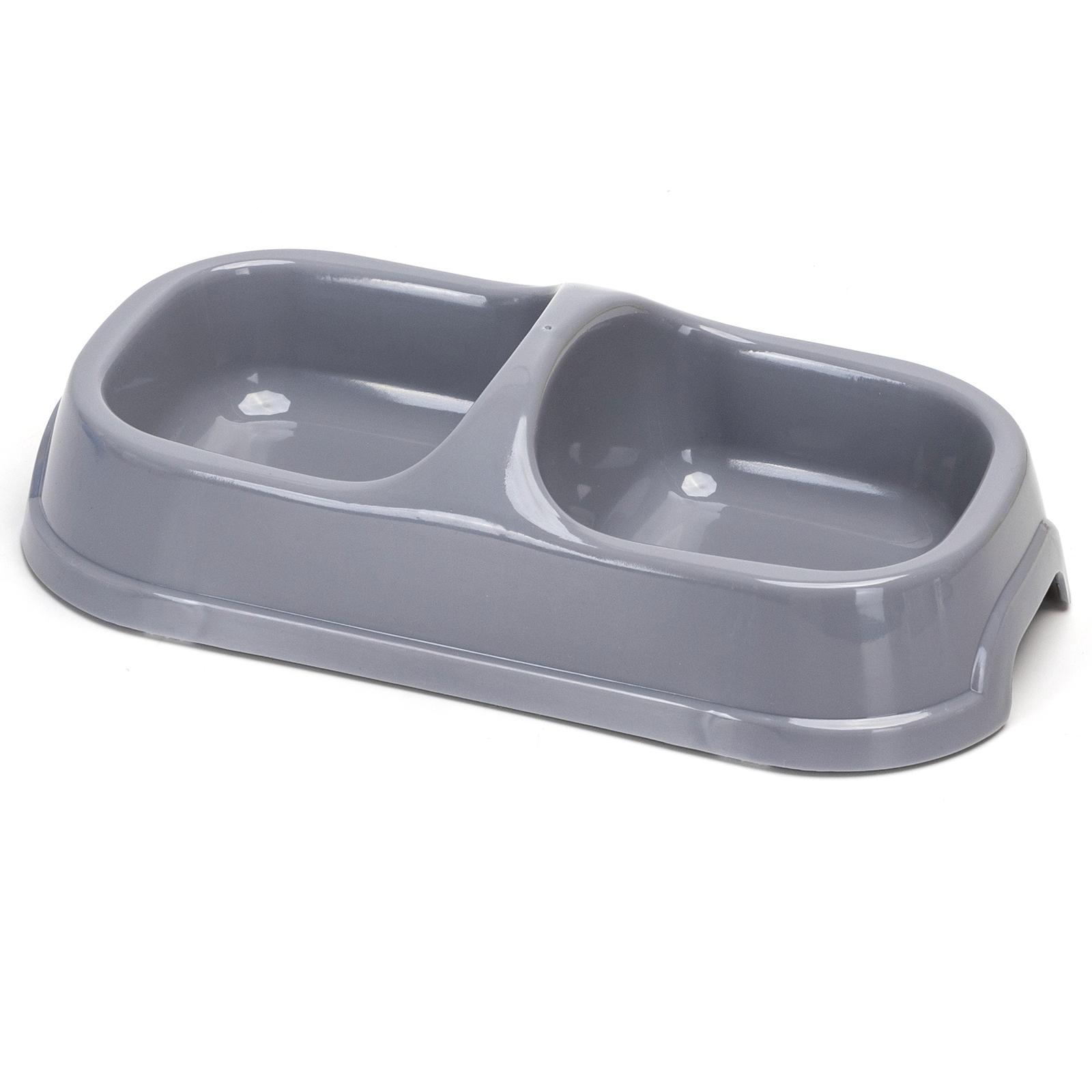 Pet feeding double bowl