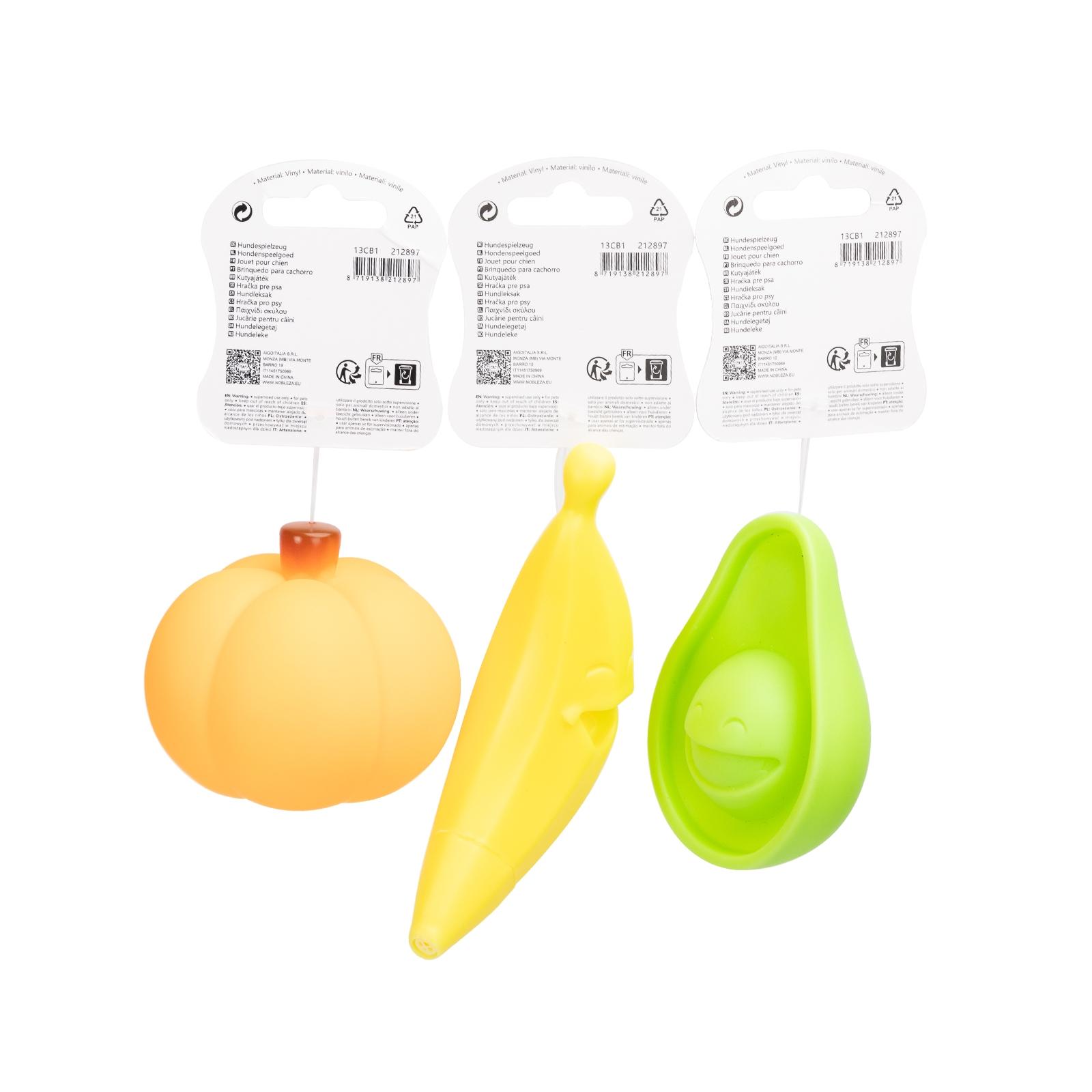 VINYL TOY BANANAS, AVOCADOS, PUMPKINS L14.8*W5.0CM/L9.9*W7.4CM/L8.6*W7.6CM