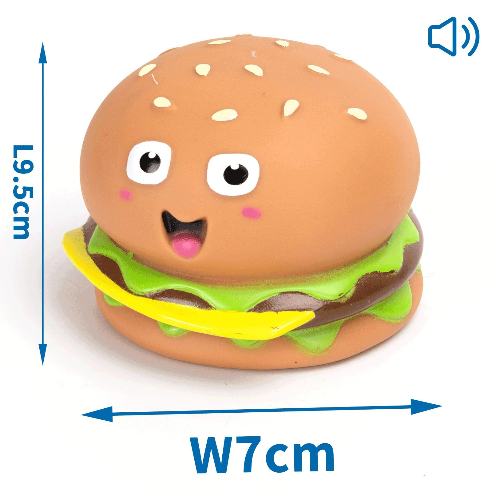 VINYL TOY CARTOON BURGER L9.5*W7CM BROWN