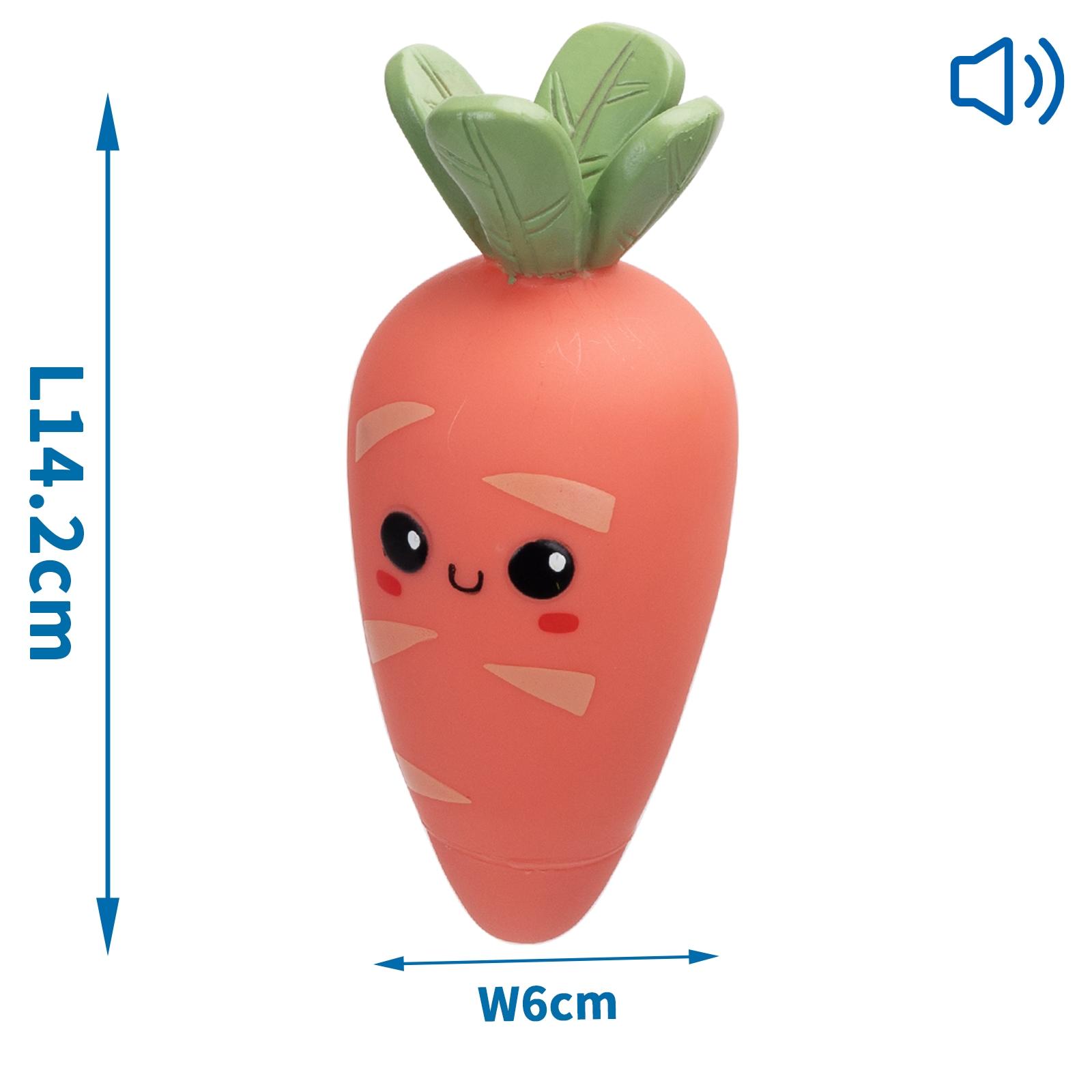 VINYL TOY CARTOON CARROT L14.2*W6CM DARK PINK