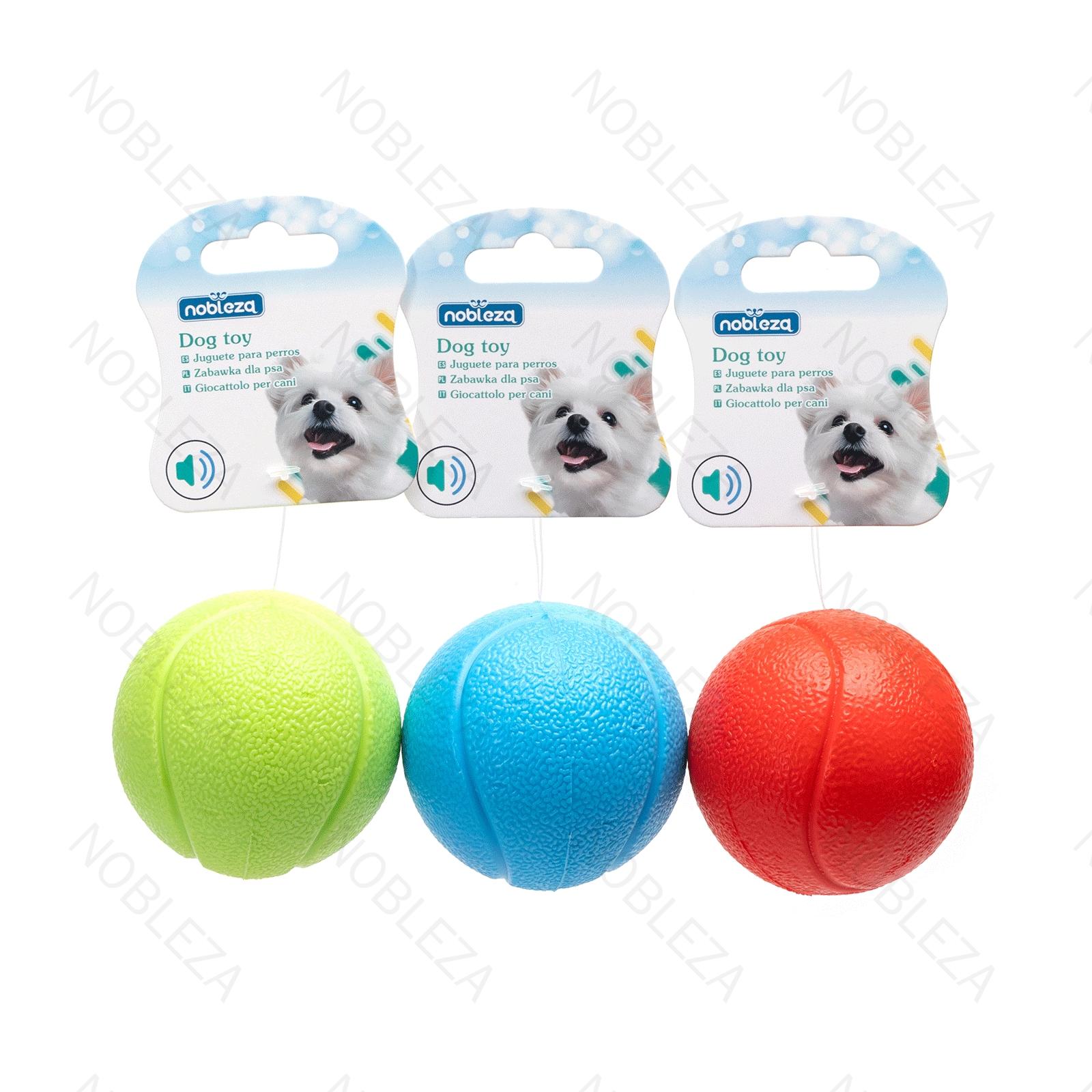 TPR PET TOY  D7.5CM GREEN/BLUE/RED