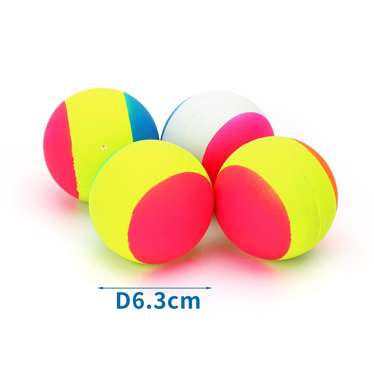 Rubber foam tricolor fluorescent ball