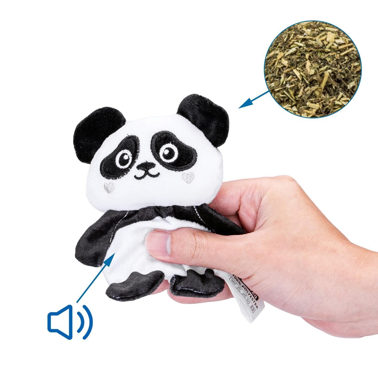 Crinkle Catnip Plush Panda Toy